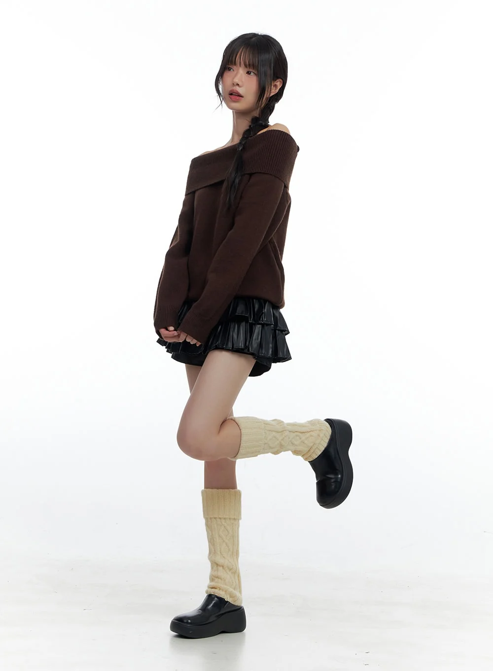 Oversize Off-Shoulder Knit CS419 - Image 4