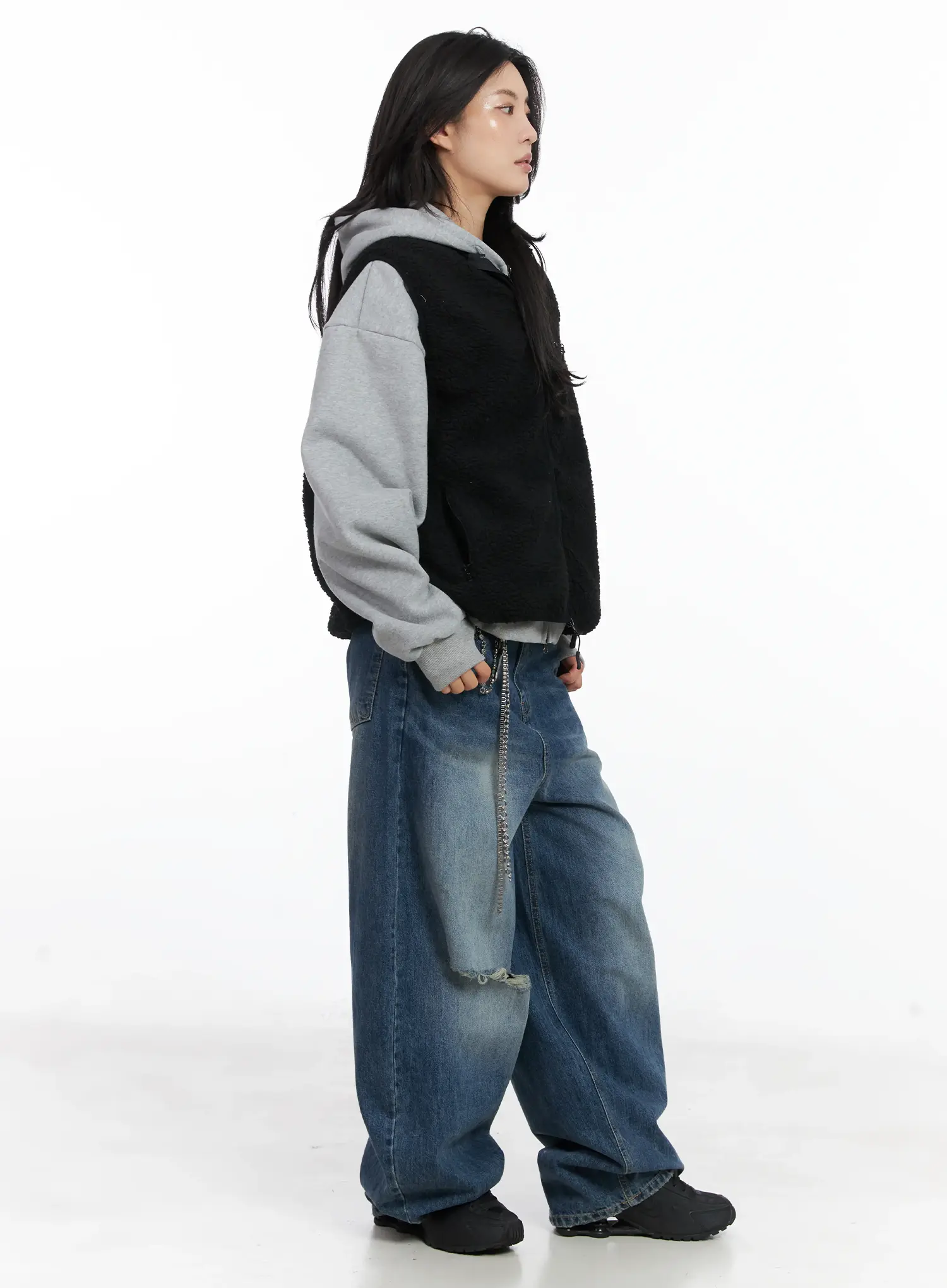 Oversize Shearling Vest CN528 - Image 5