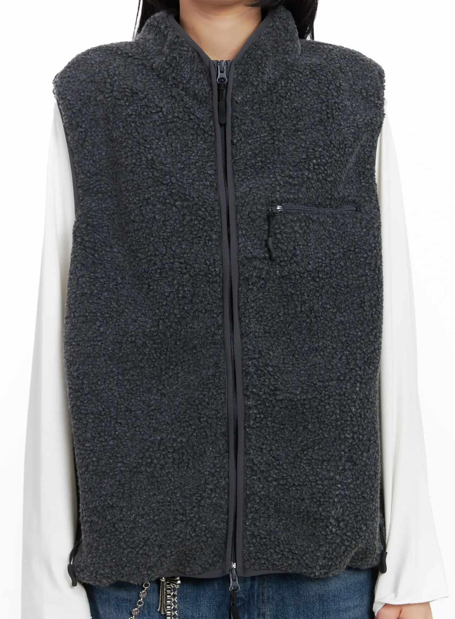 Oversize Shearling Vest CN528 - Image 8