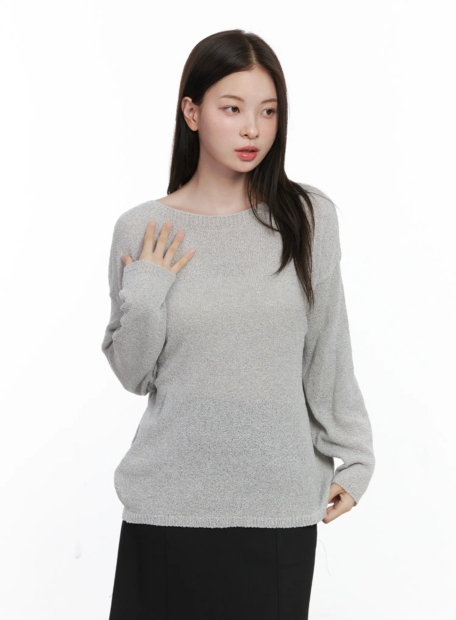 Oversized Boatneck Knit Sweater CO506 - Image 2