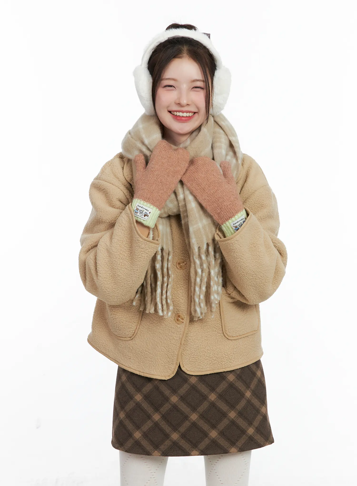 Oversized Button-Up Fleece Jacket CN518 - Image 9