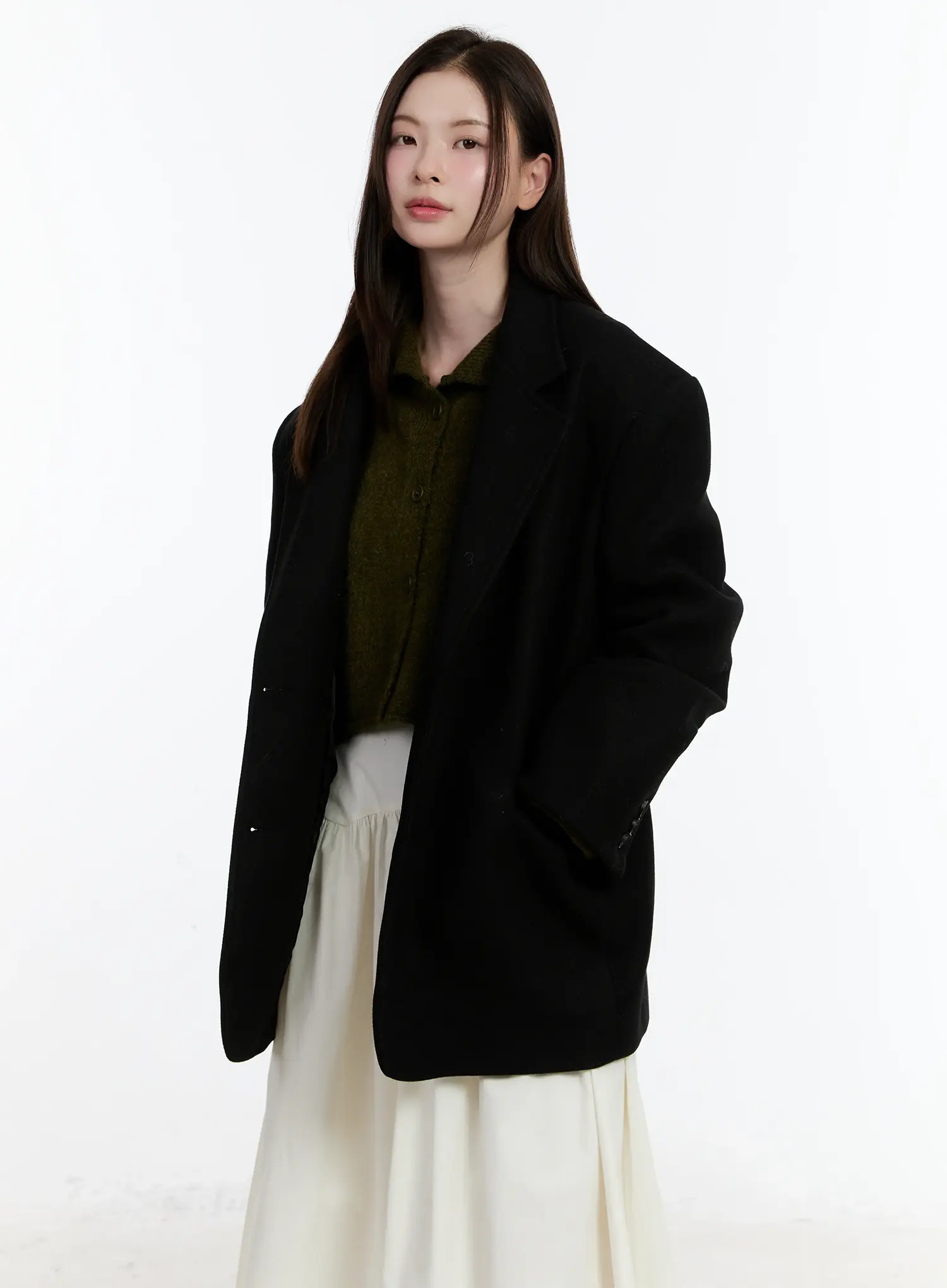 Oversized Buttoned Collar Jacket ID510 - Image 3