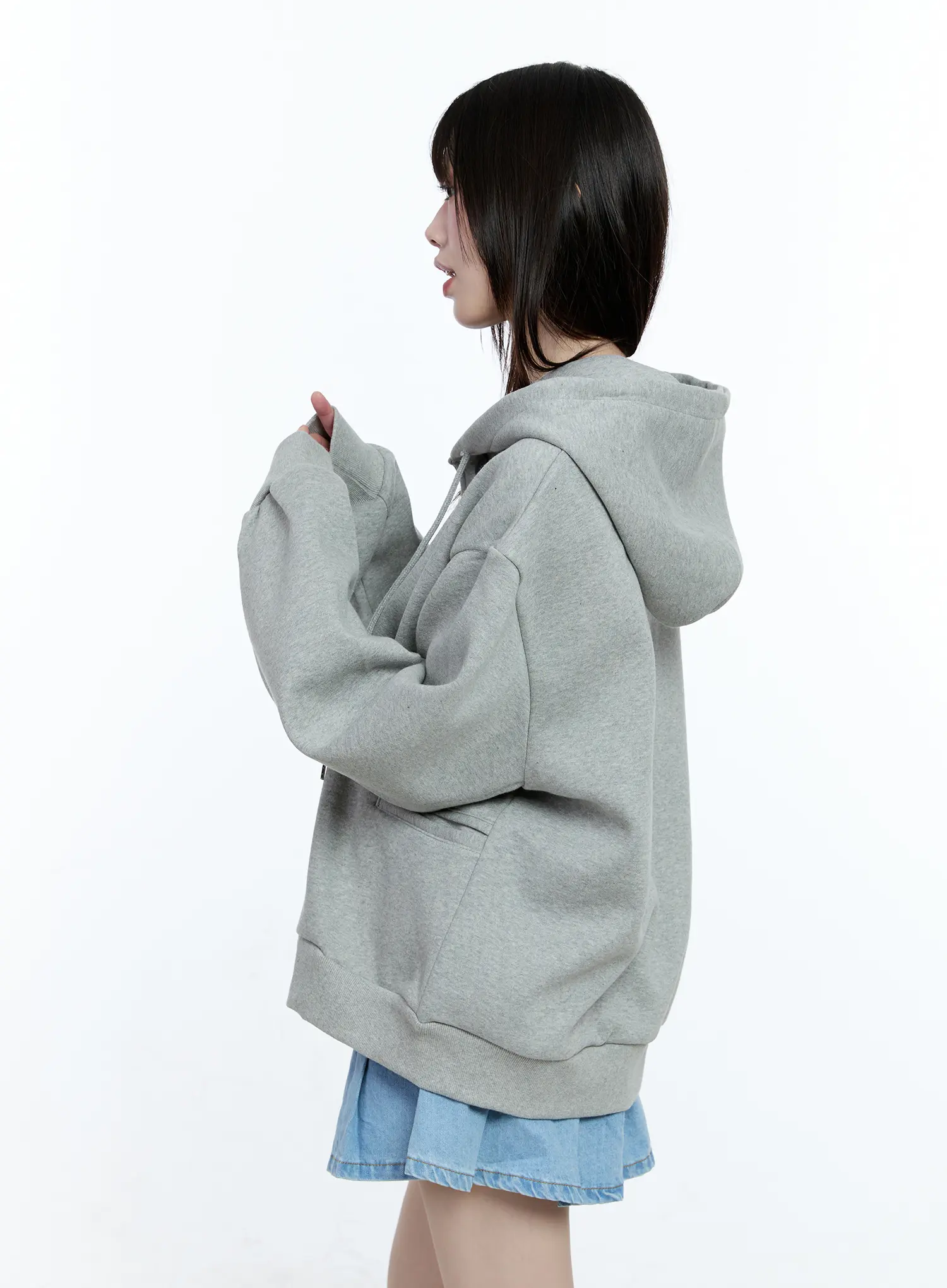 Oversized Buttoned Hoodie CG511 - Image 9