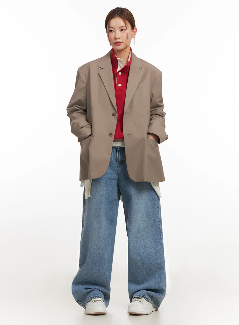 Oversized Classic Blazer IM514 - Image 5