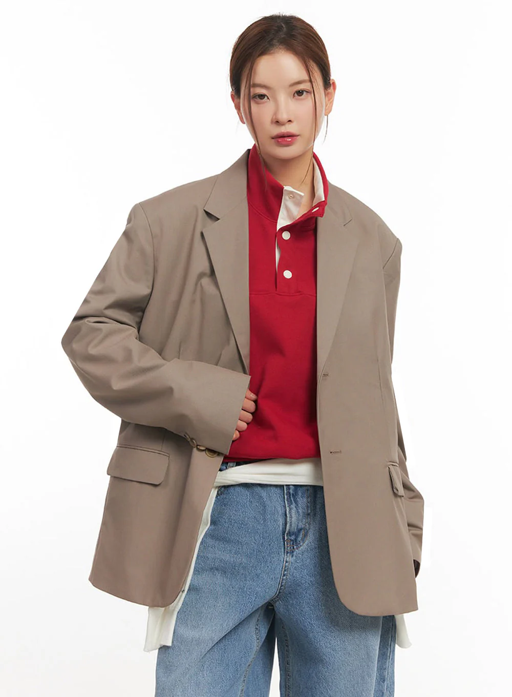 Oversized Classic Blazer IM514 - Image 7