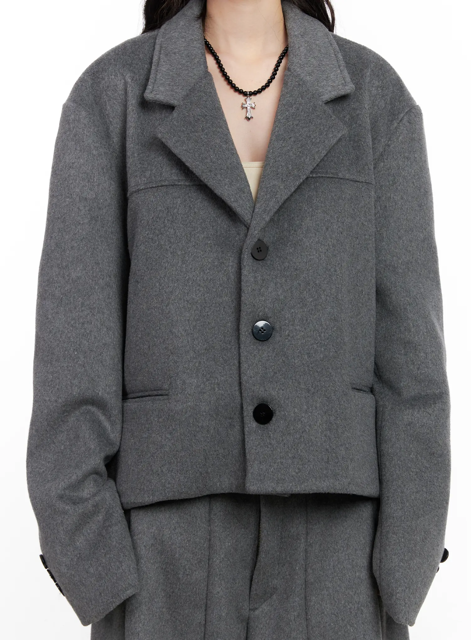 Oversized Crop Blazer CN513 - Image 8