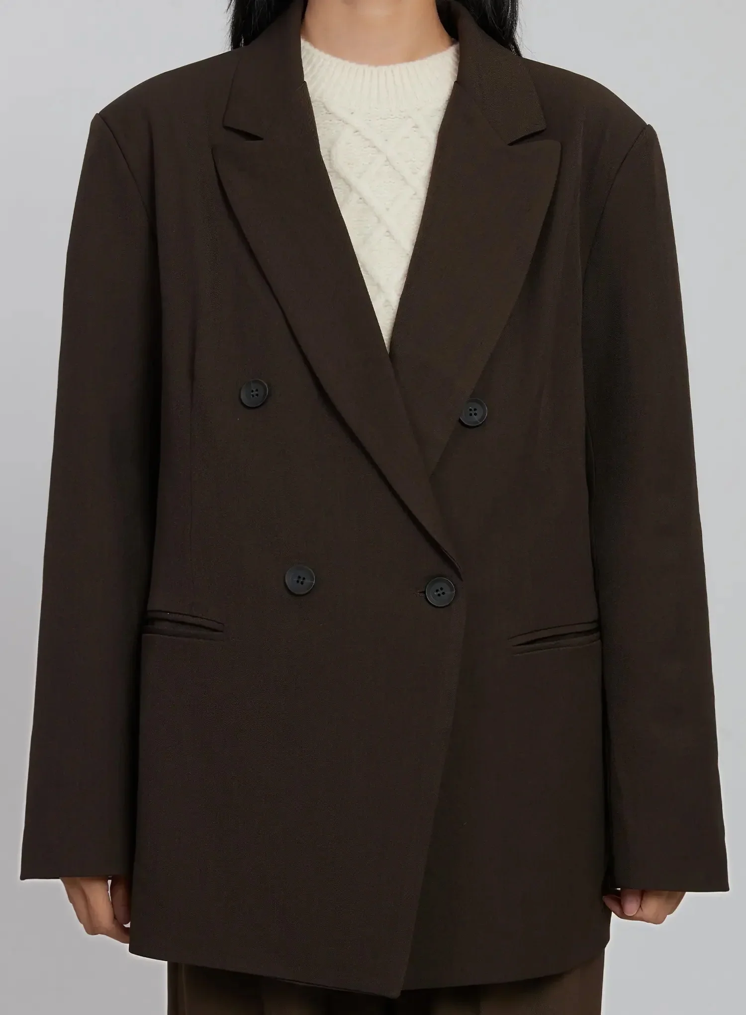 Oversized Double Button Blazer ID516 - Image 3