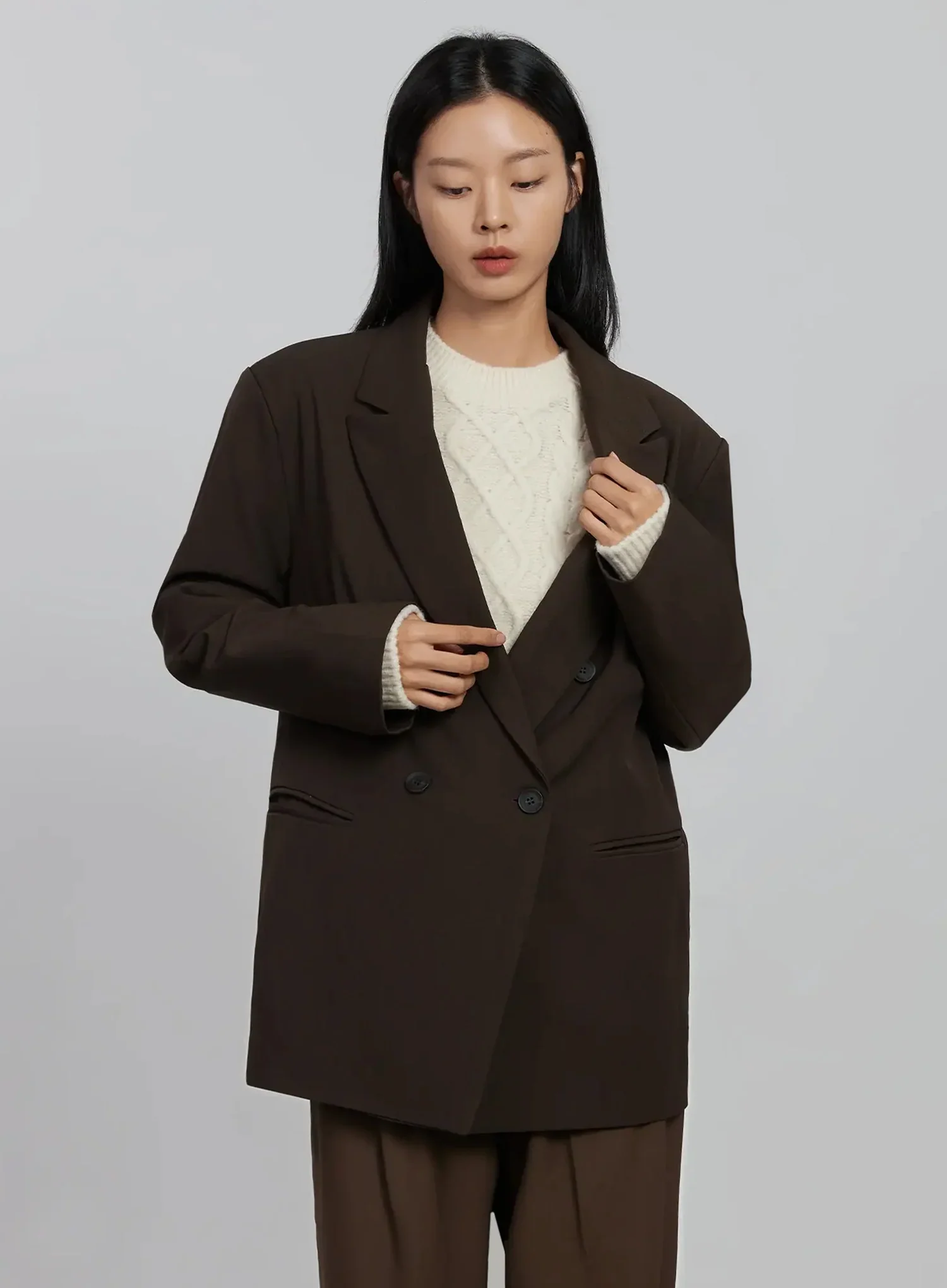 Oversized Double Button Blazer ID516 - Image 9