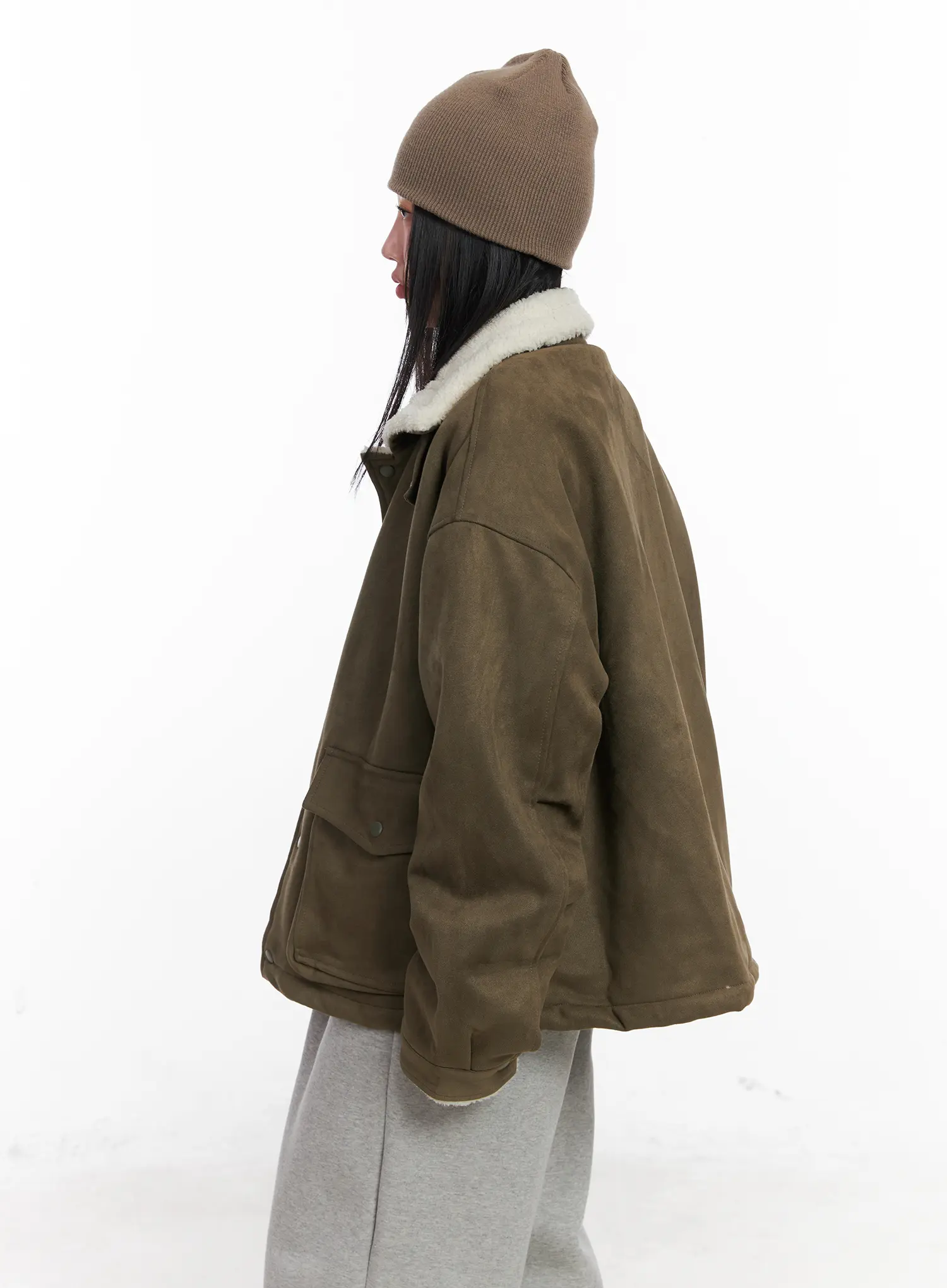 Oversized Faux Fur Jacket CN528 - Image 6