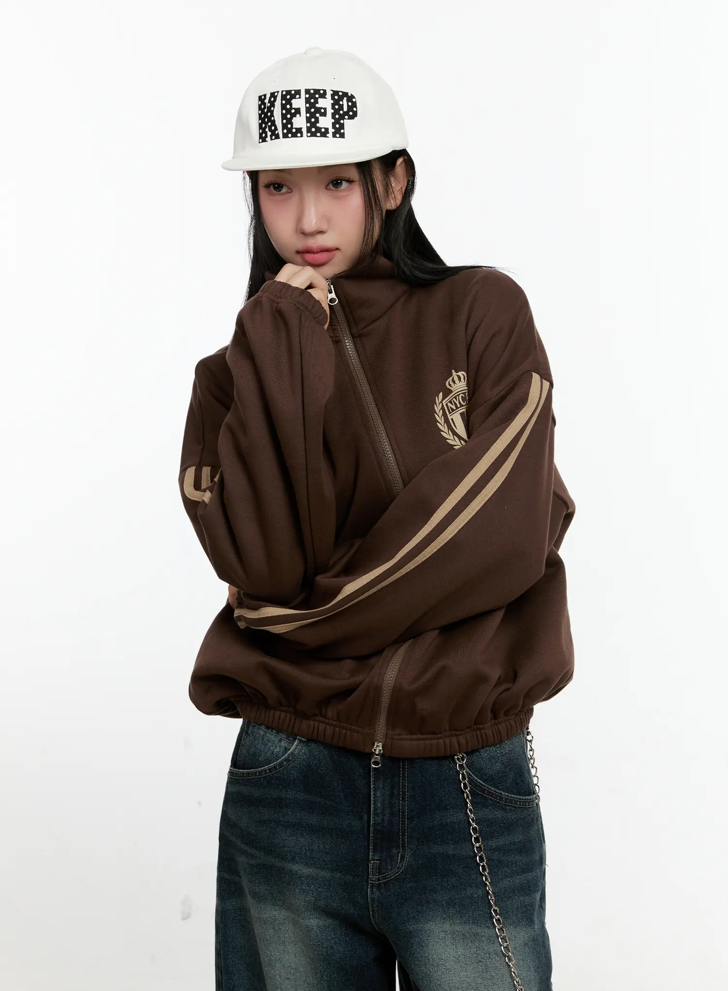 Oversized Fleece Track Jacket CN505 - Image 9