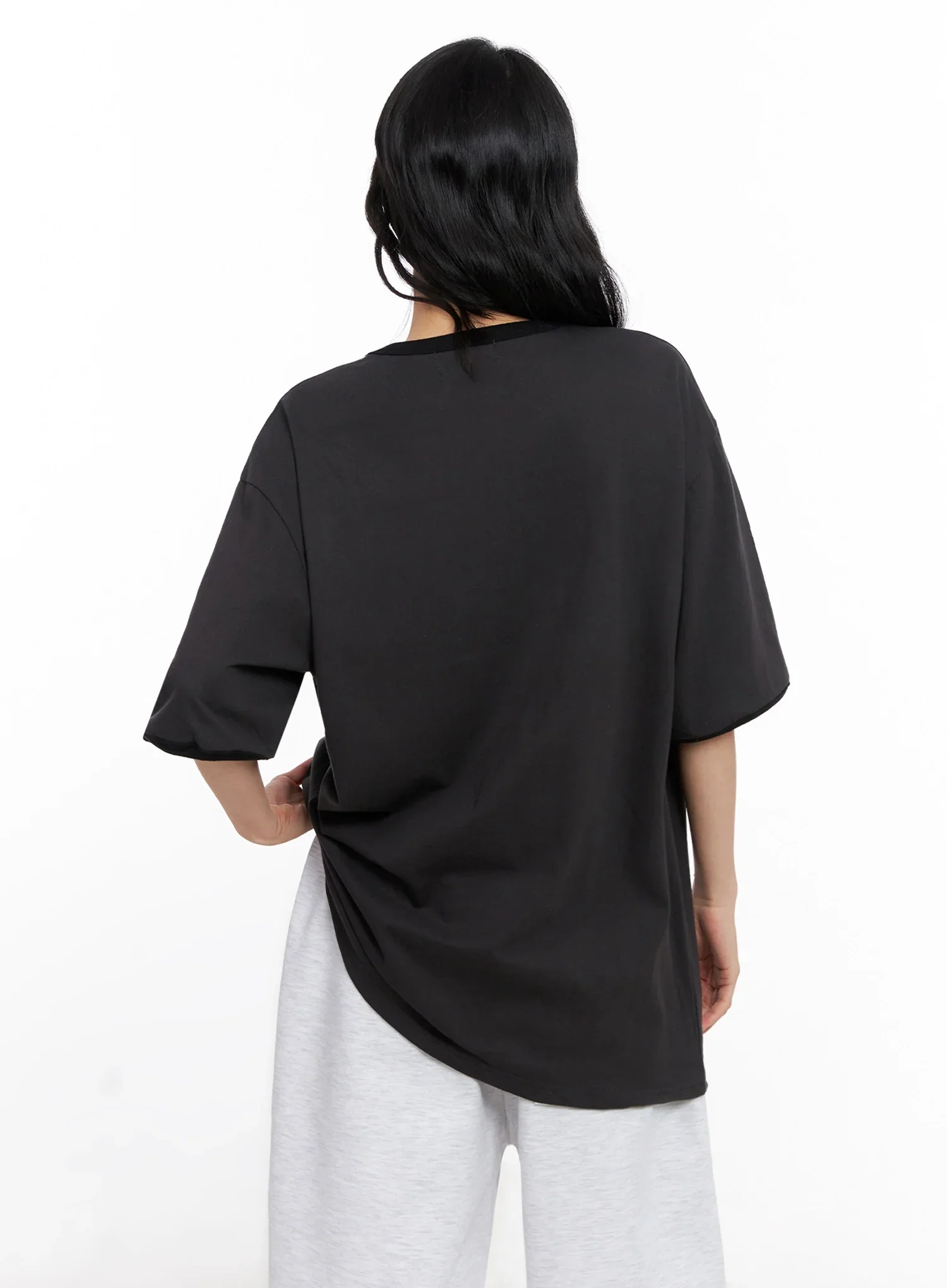 Oversized Gothic Graphic Print Tee IG508 - Image 10