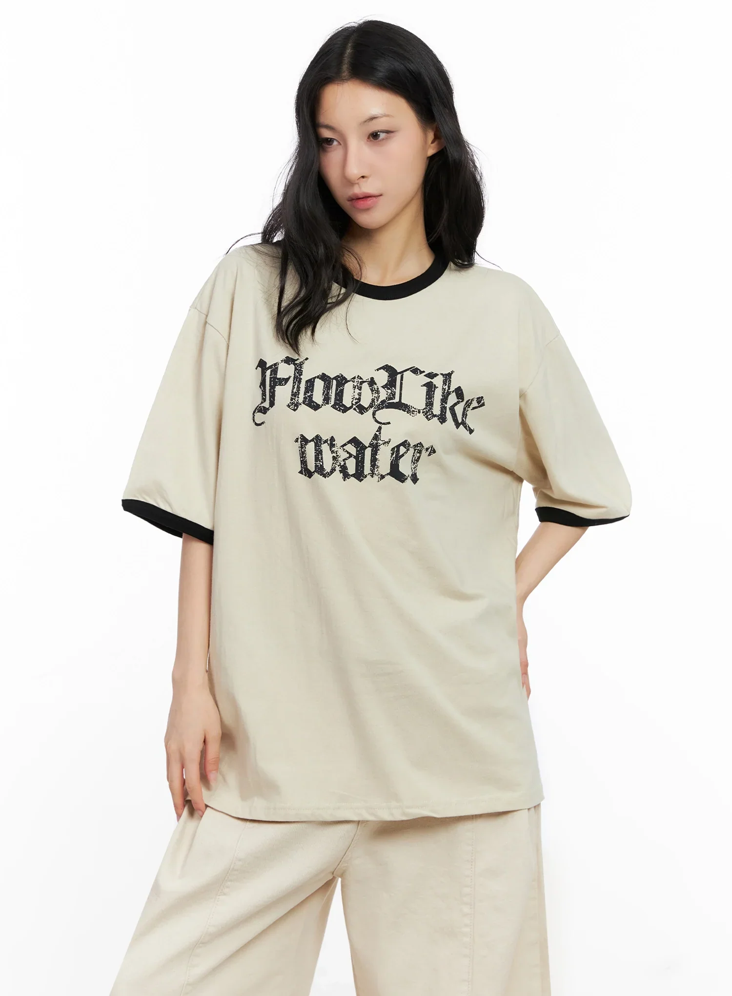 Oversized Gothic Graphic Print Tee IG508 - Image 11