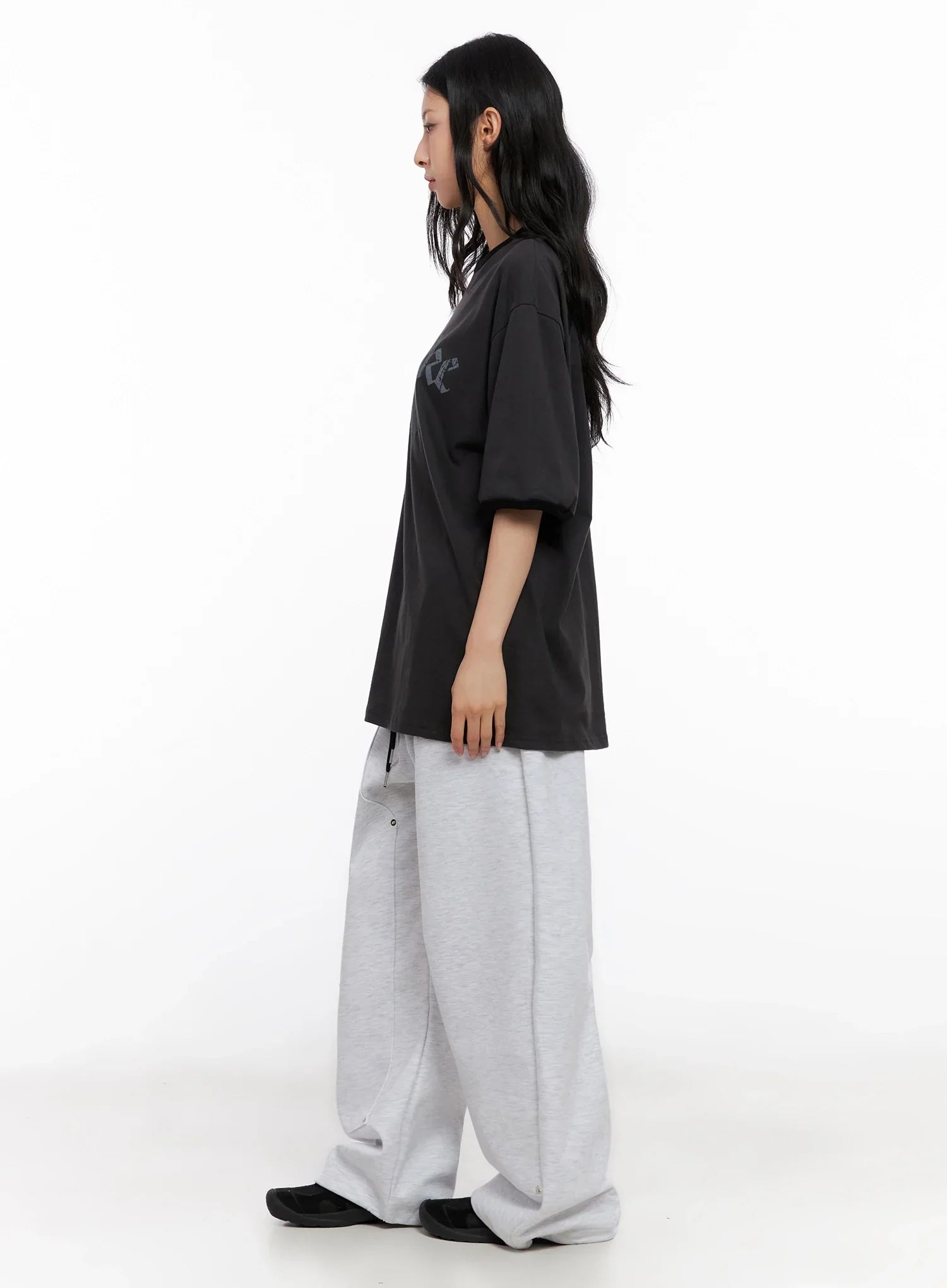 Oversized Gothic Graphic Print Tee IG508 - Image 14