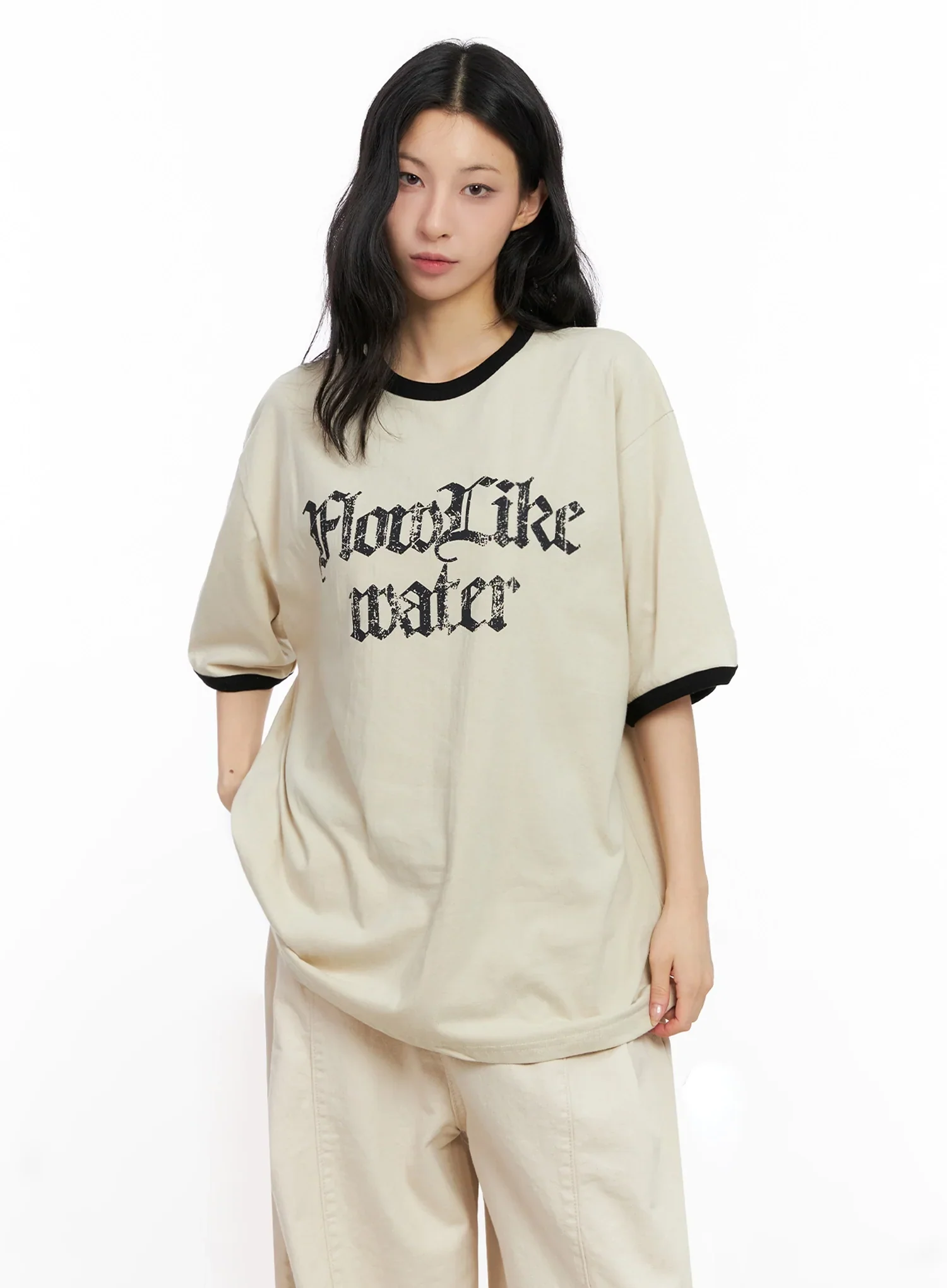 Oversized Gothic Graphic Print Tee IG508 - Image 18
