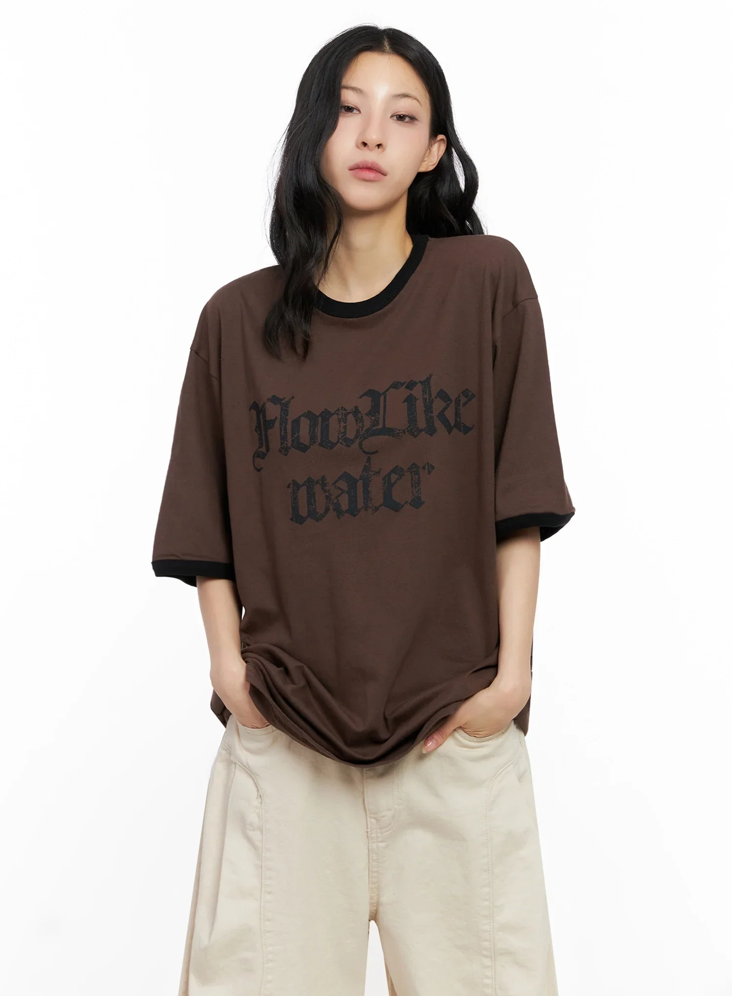 Oversized Gothic Graphic Print Tee IG508 - Image 6