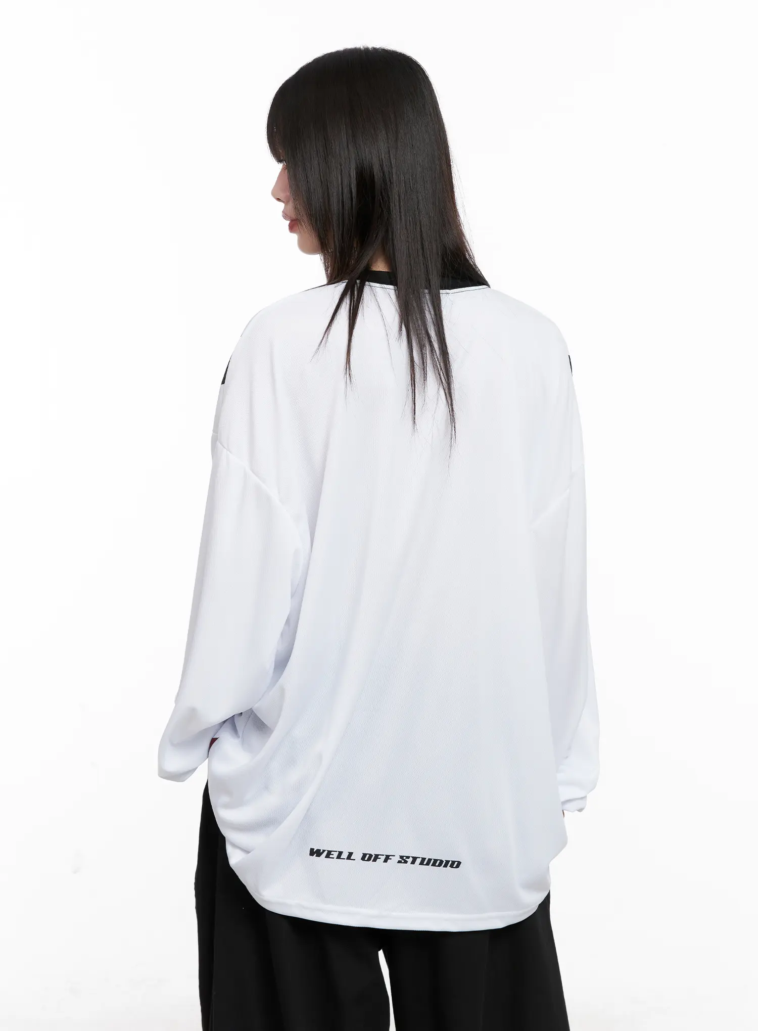 Oversized Graphic Long Sleeve Jersey CG518 - Image 8