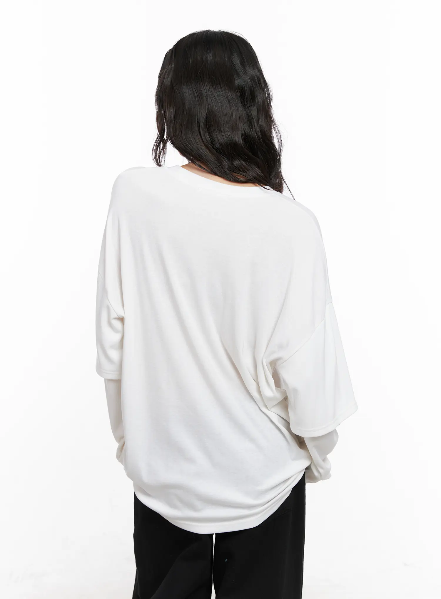Oversized Graphic Long Sleeve Tee CN511 - Image 8