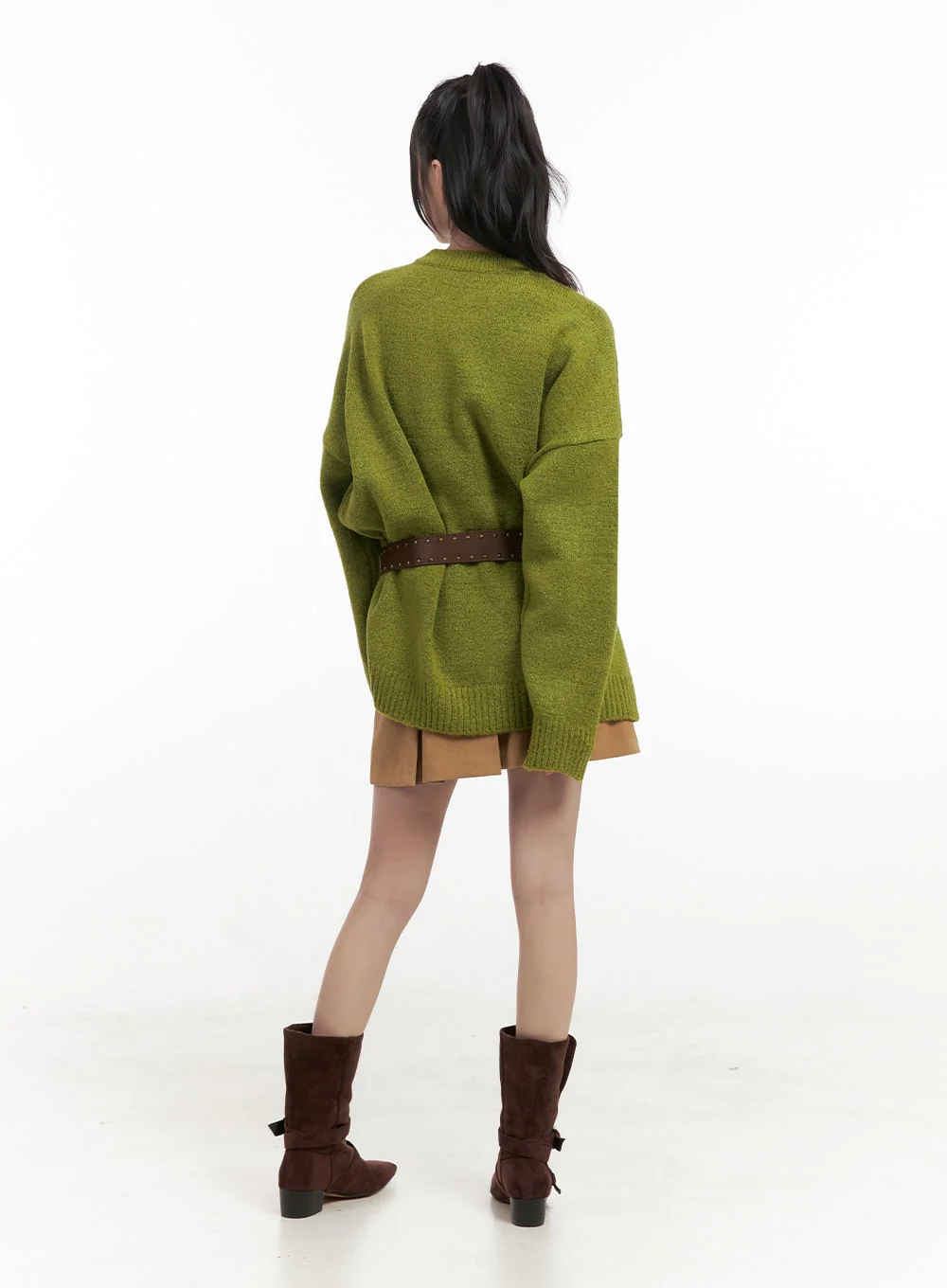 Oversized Henley Neck Sweater IN427 - Image 9