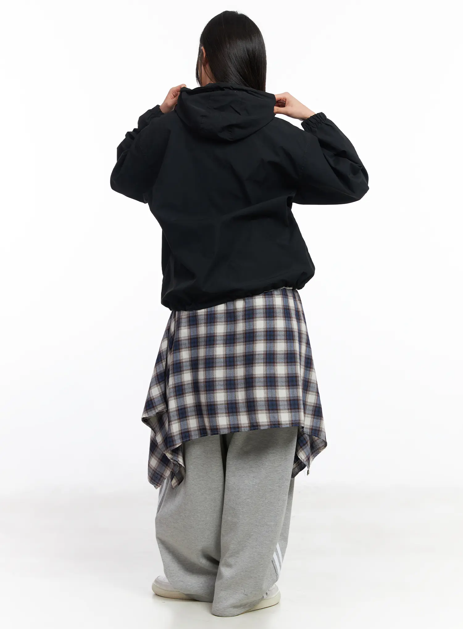 Oversized Hooded Windbreaker CF506 - Image 11