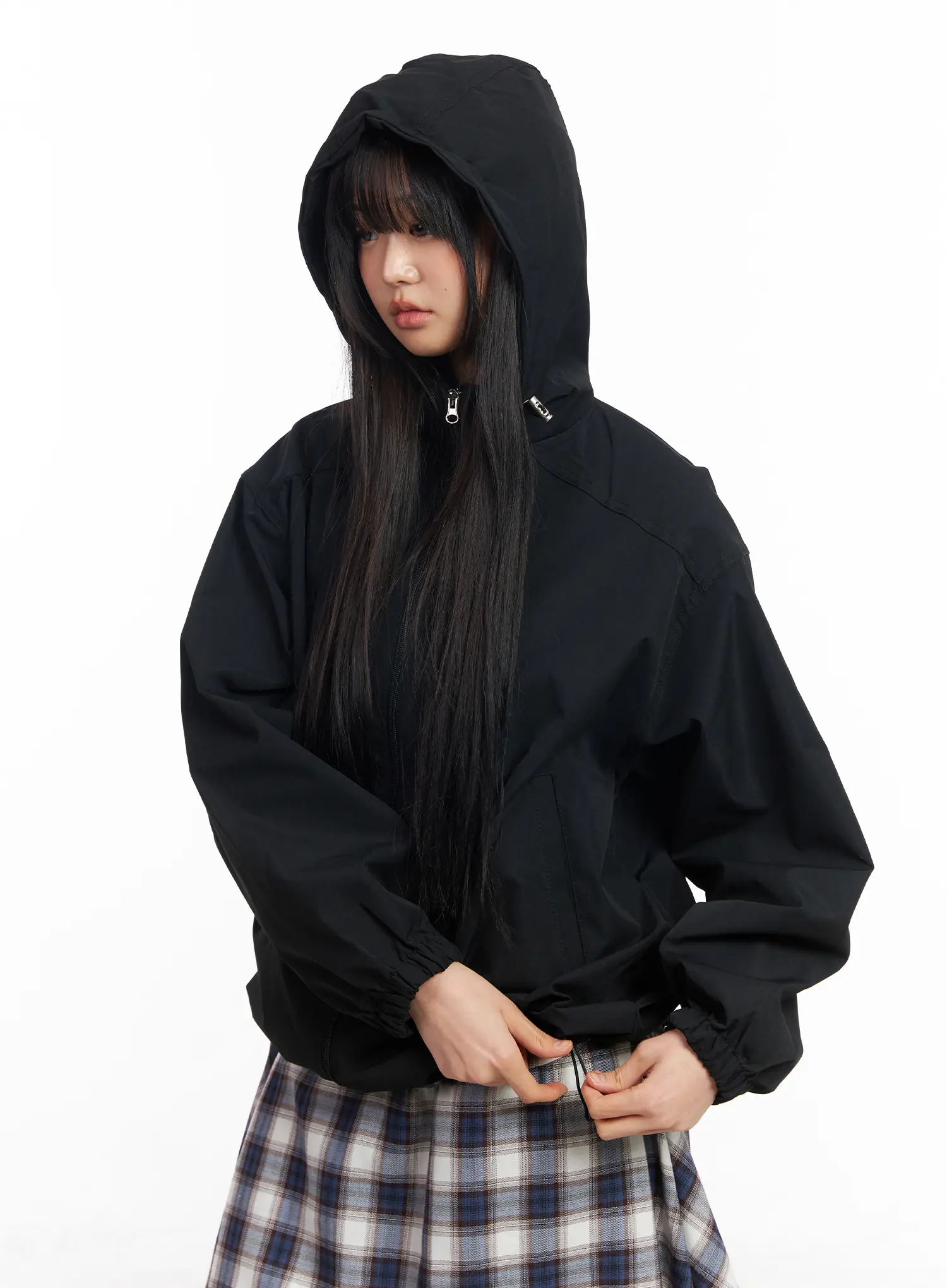 Oversized Hooded Windbreaker CF506 - Image 3