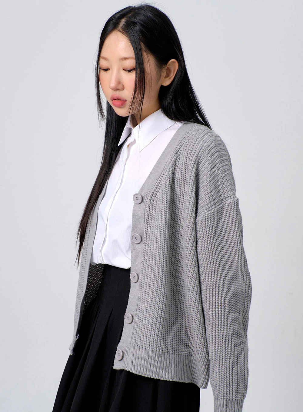 Oversized Knit Button Cardigan BJ331 - Image 4