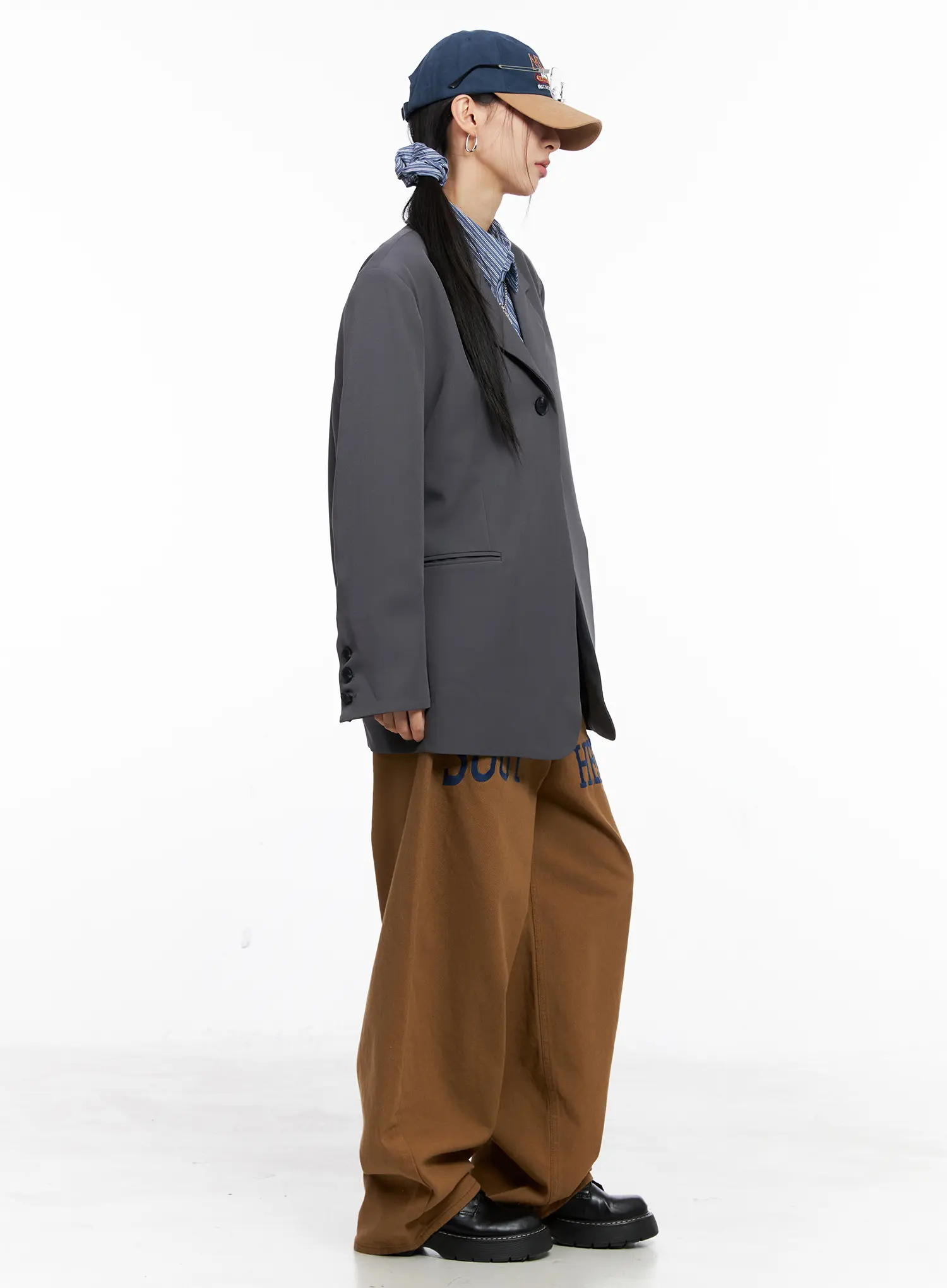 Oversized One-Button Blazer CC1109 - Image 8
