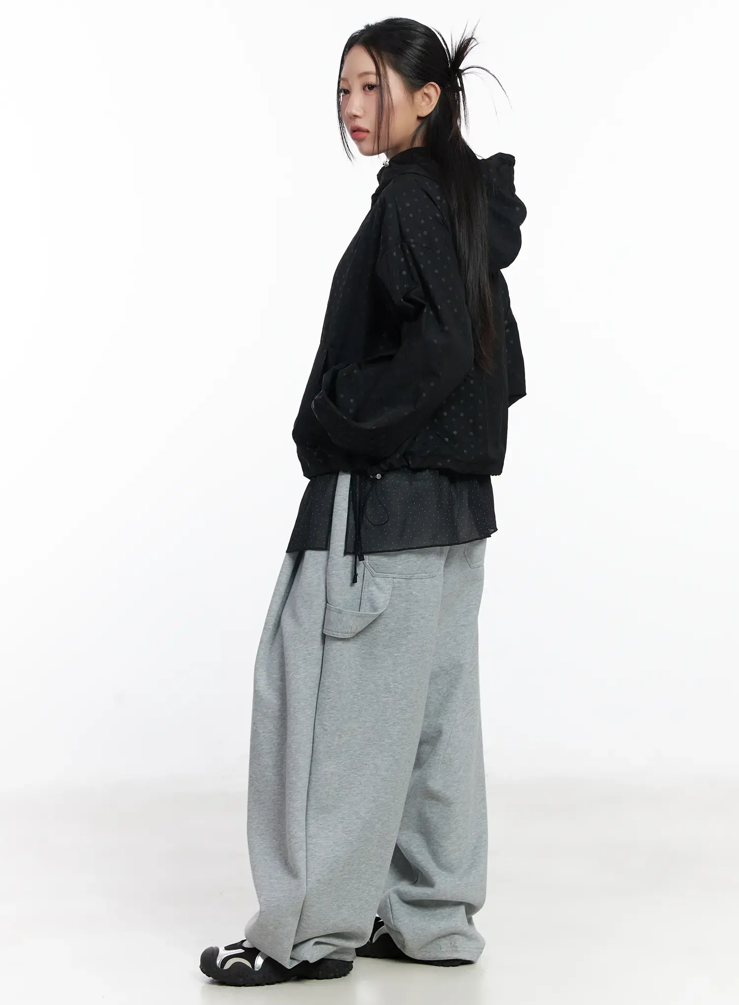 Oversized Polka Dot Windbreaker Jacket CJ530 - Image 4