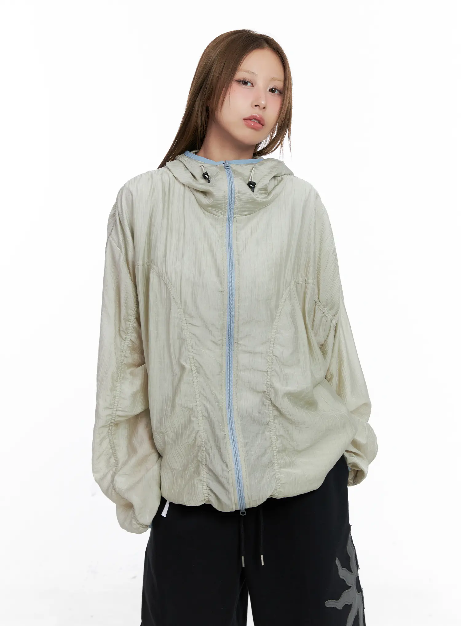 Oversized Ruched Windbreaker CL511 - Image 10