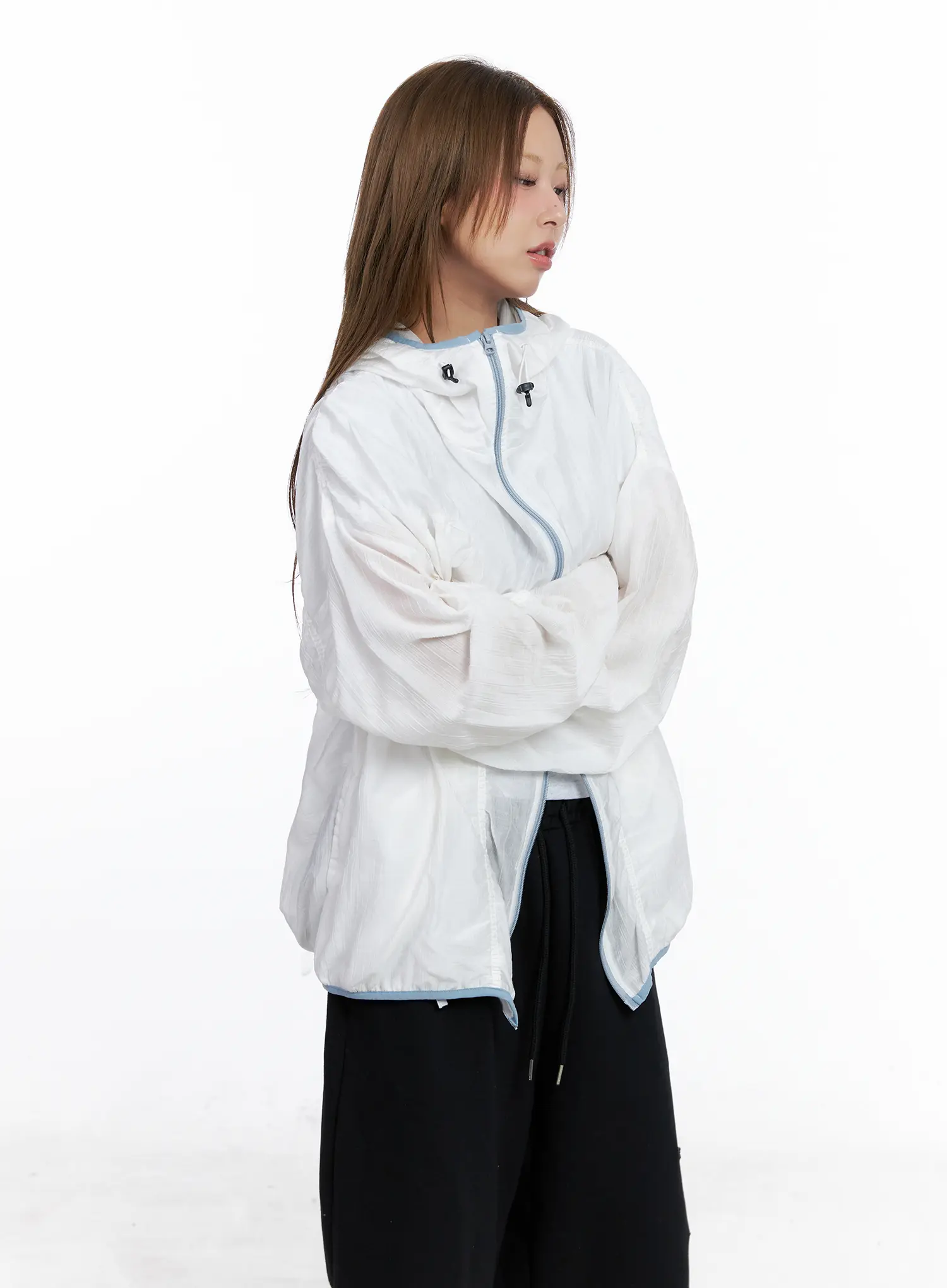 Oversized Ruched Windbreaker CL511 - Image 11