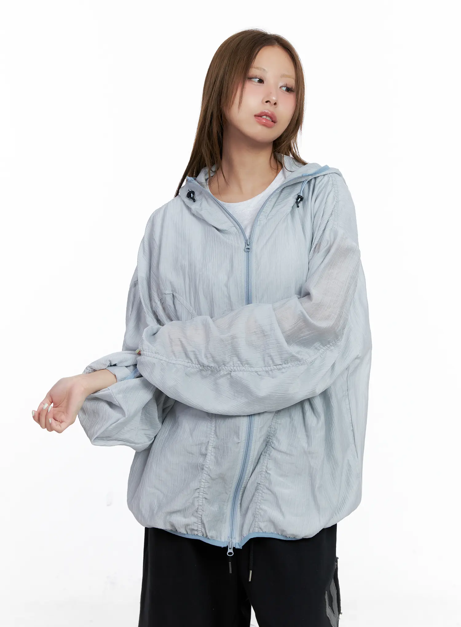 Oversized Ruched Windbreaker CL511 - Image 13