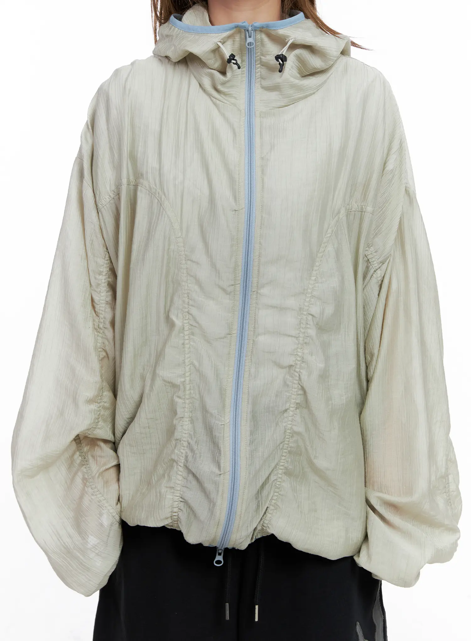 Oversized Ruched Windbreaker CL511 - Image 3
