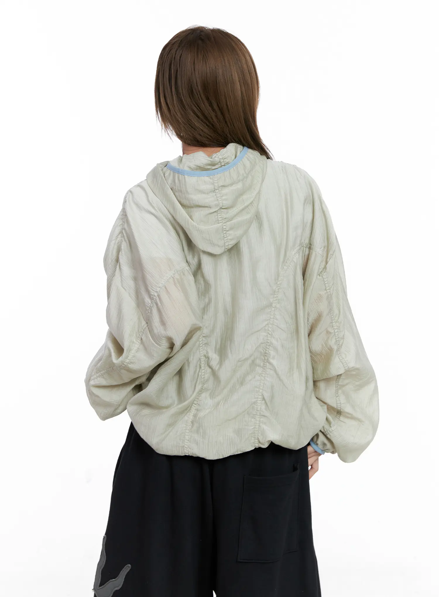 Oversized Ruched Windbreaker CL511 - Image 7