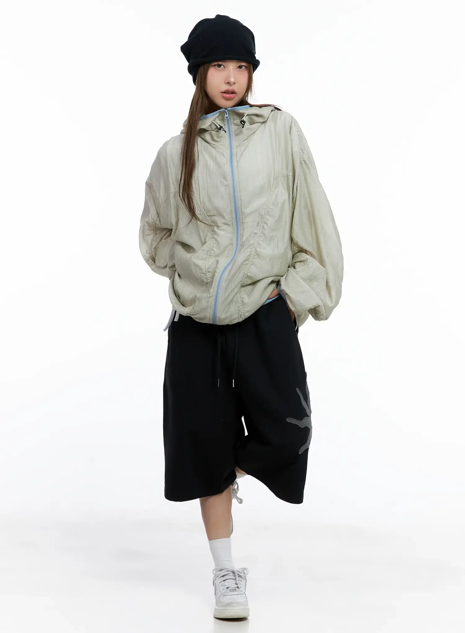 Oversized Ruched Windbreaker CL511 - Image 9
