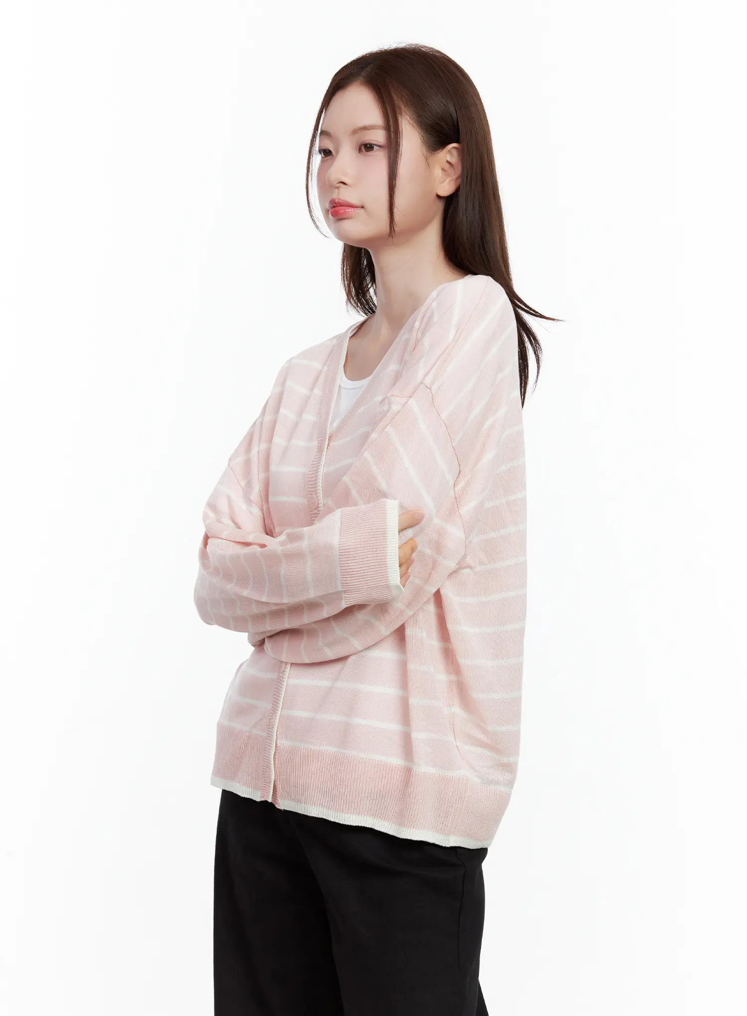 Oversized Striped Cardigan CL502 - Image 12