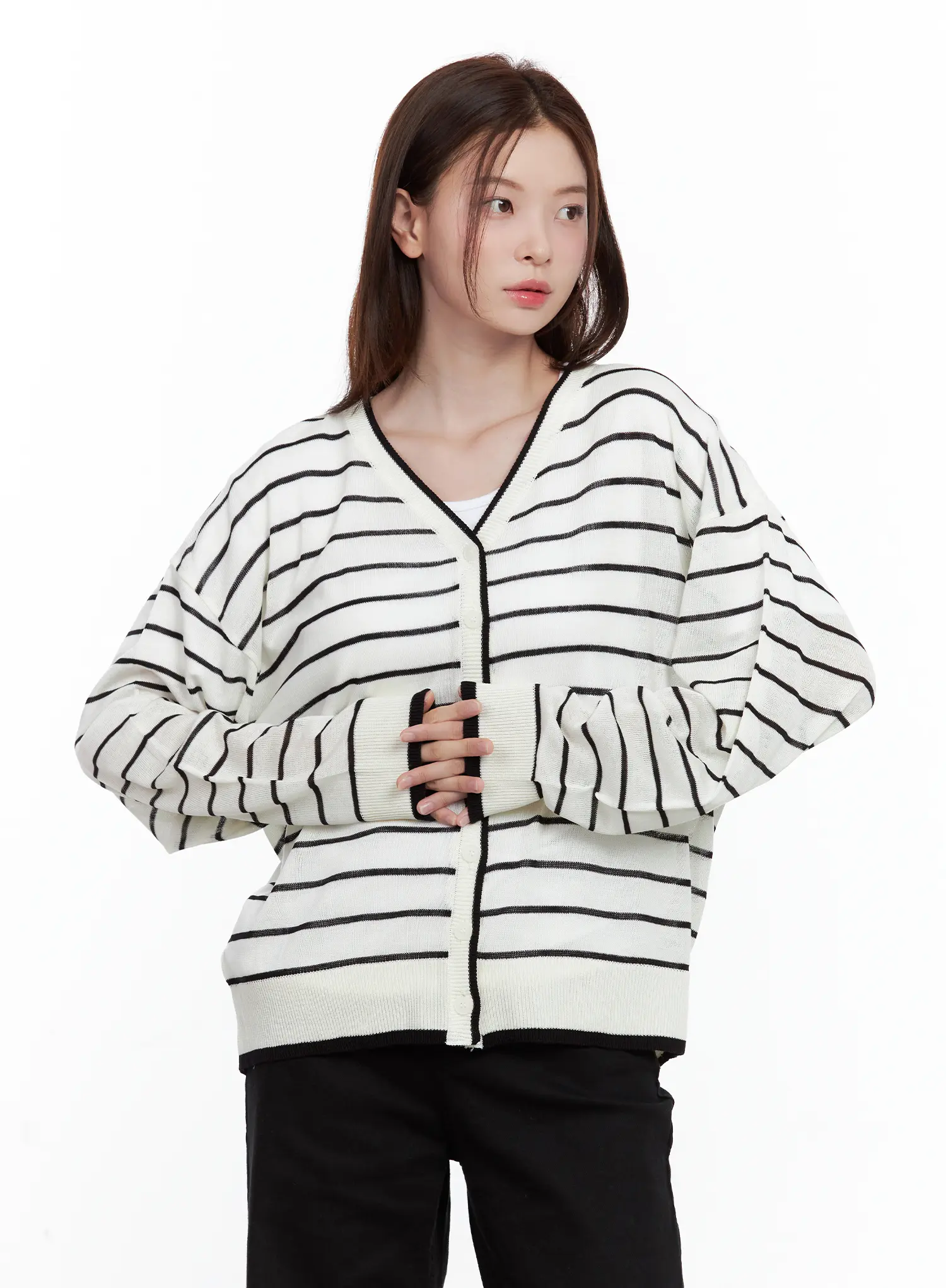 Oversized Striped Cardigan CL502 - Image 6