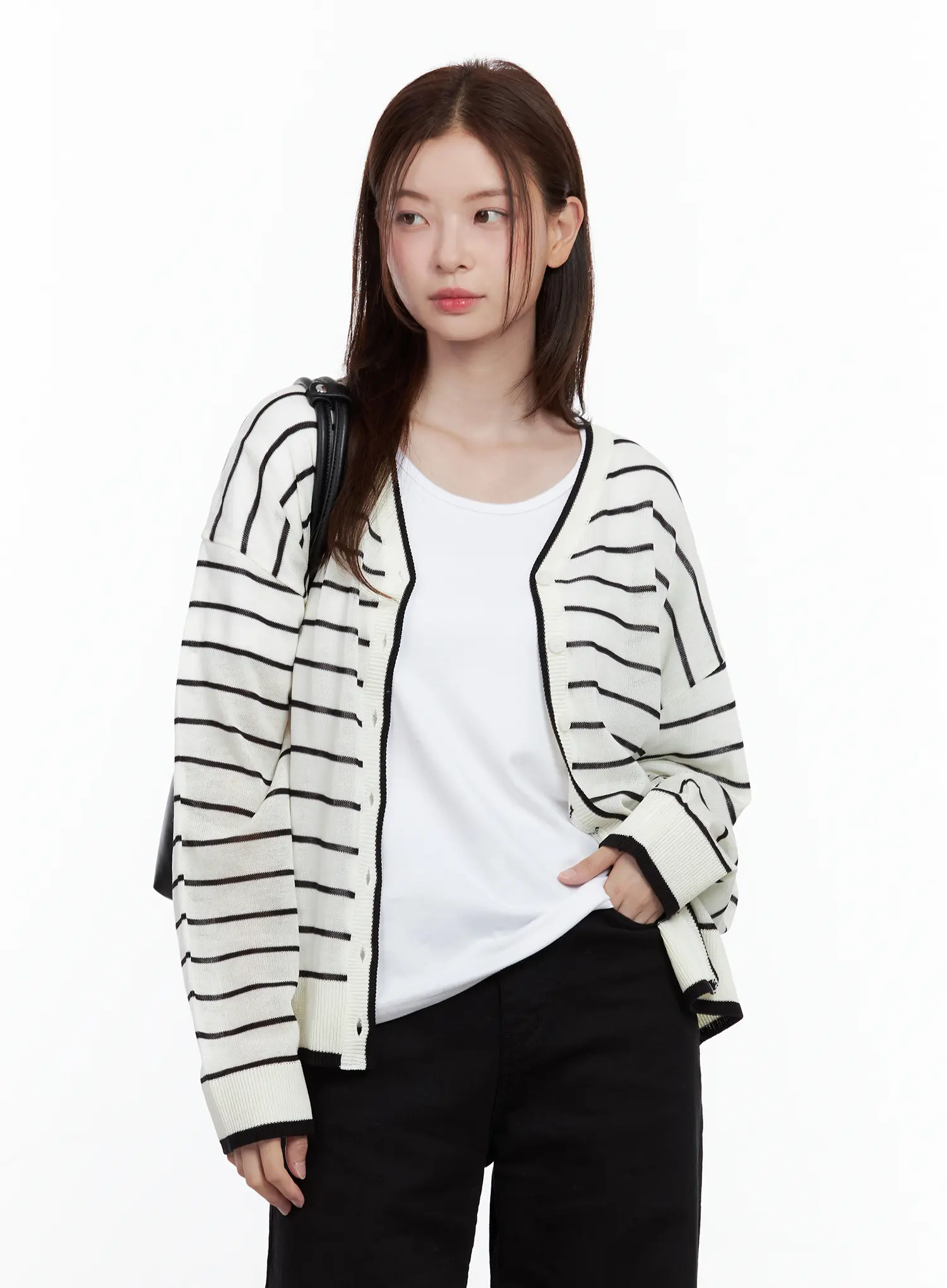 Oversized Striped Cardigan CL502 - Image 9