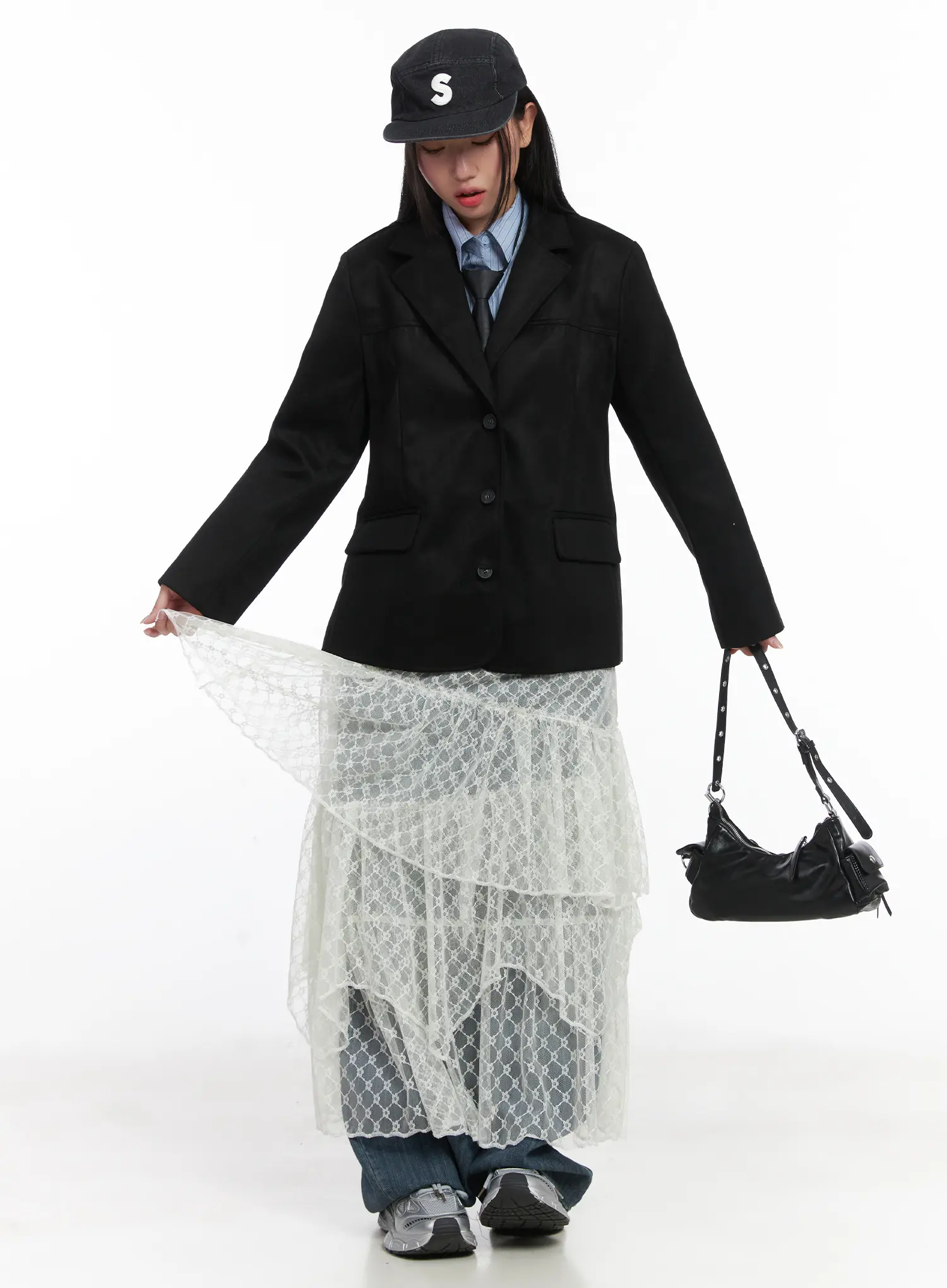 Oversized Suede Blazer CD529 - Image 8