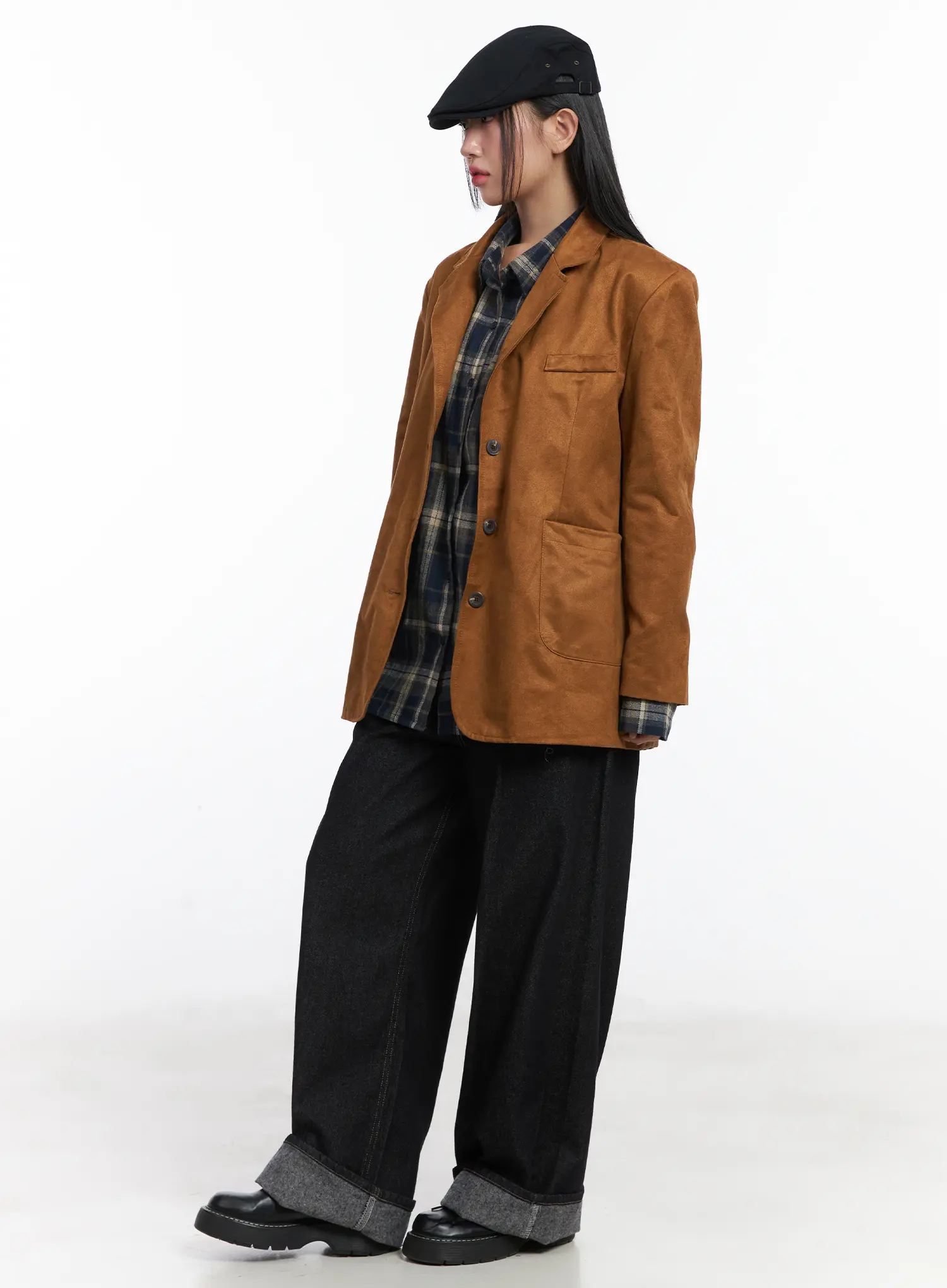 Oversized Suede Jacket CD529 - Image 3