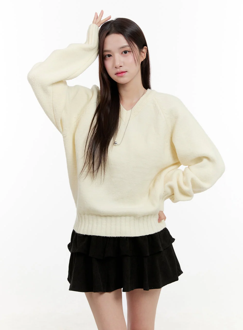 Oversized V-Neck Sweater OG429 - Image 4