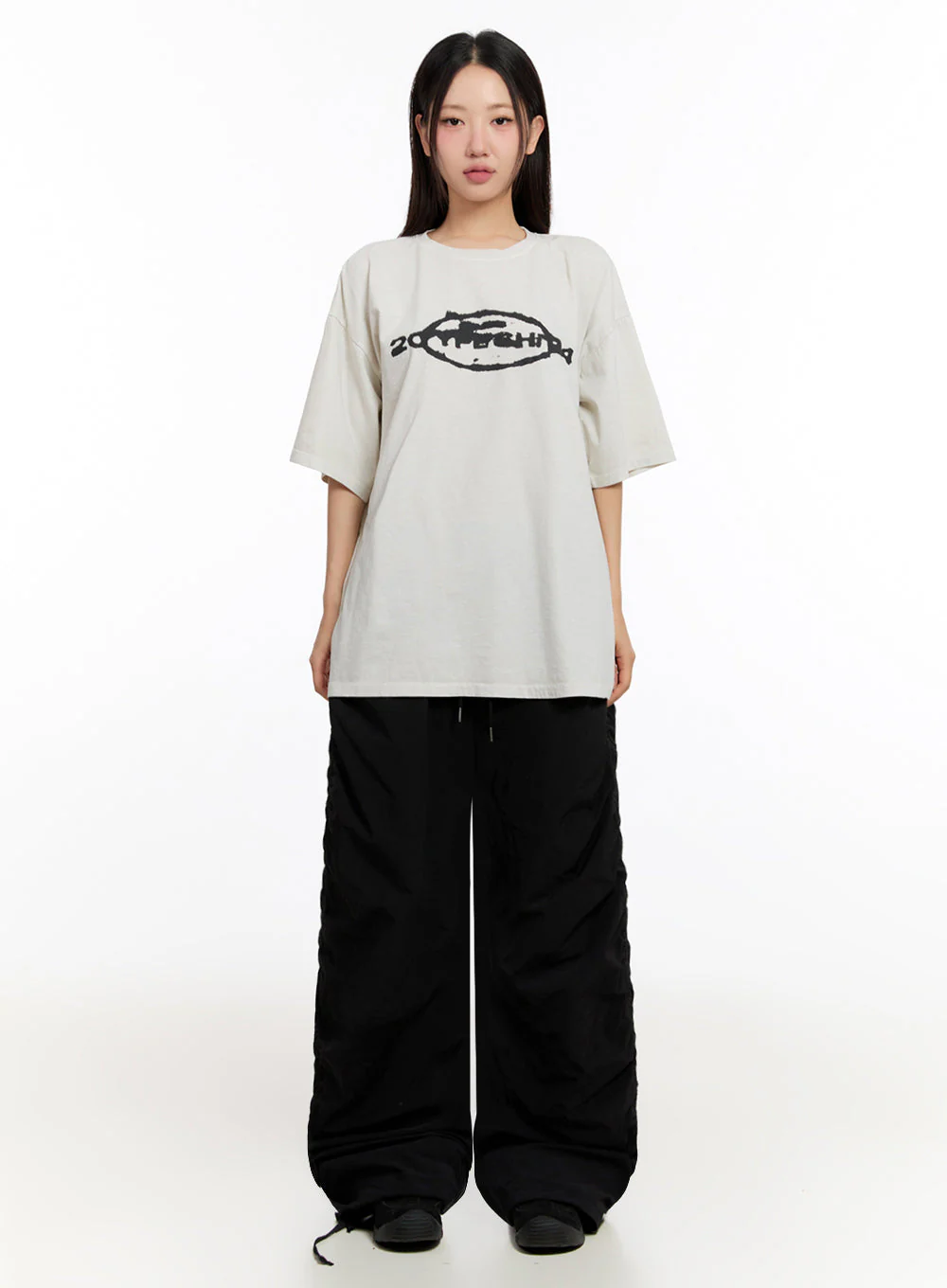 Oversized Washed Graphic Tee IU509 - Image 4
