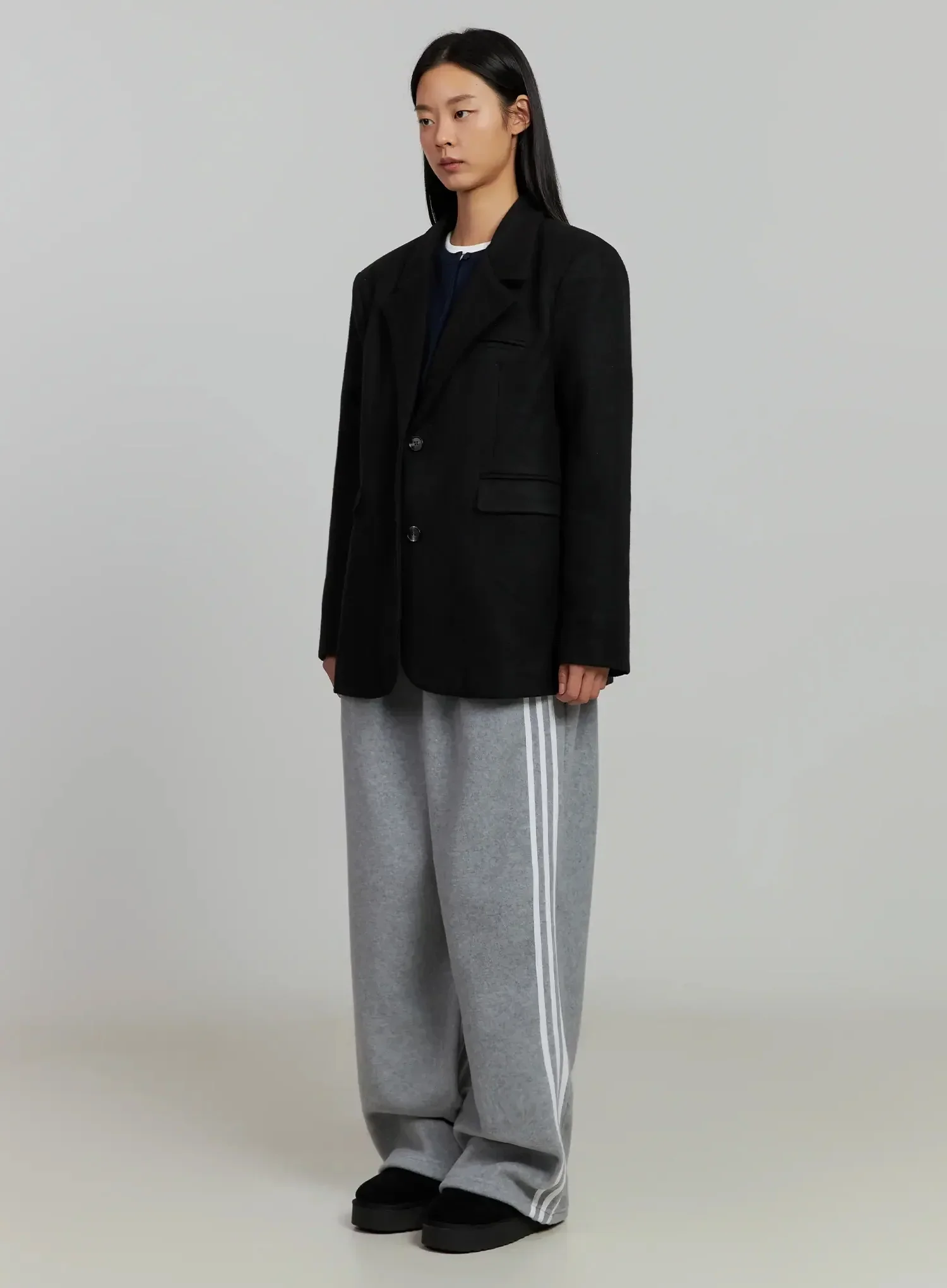 Oversized Wool Jacket IJ505 - Image 5