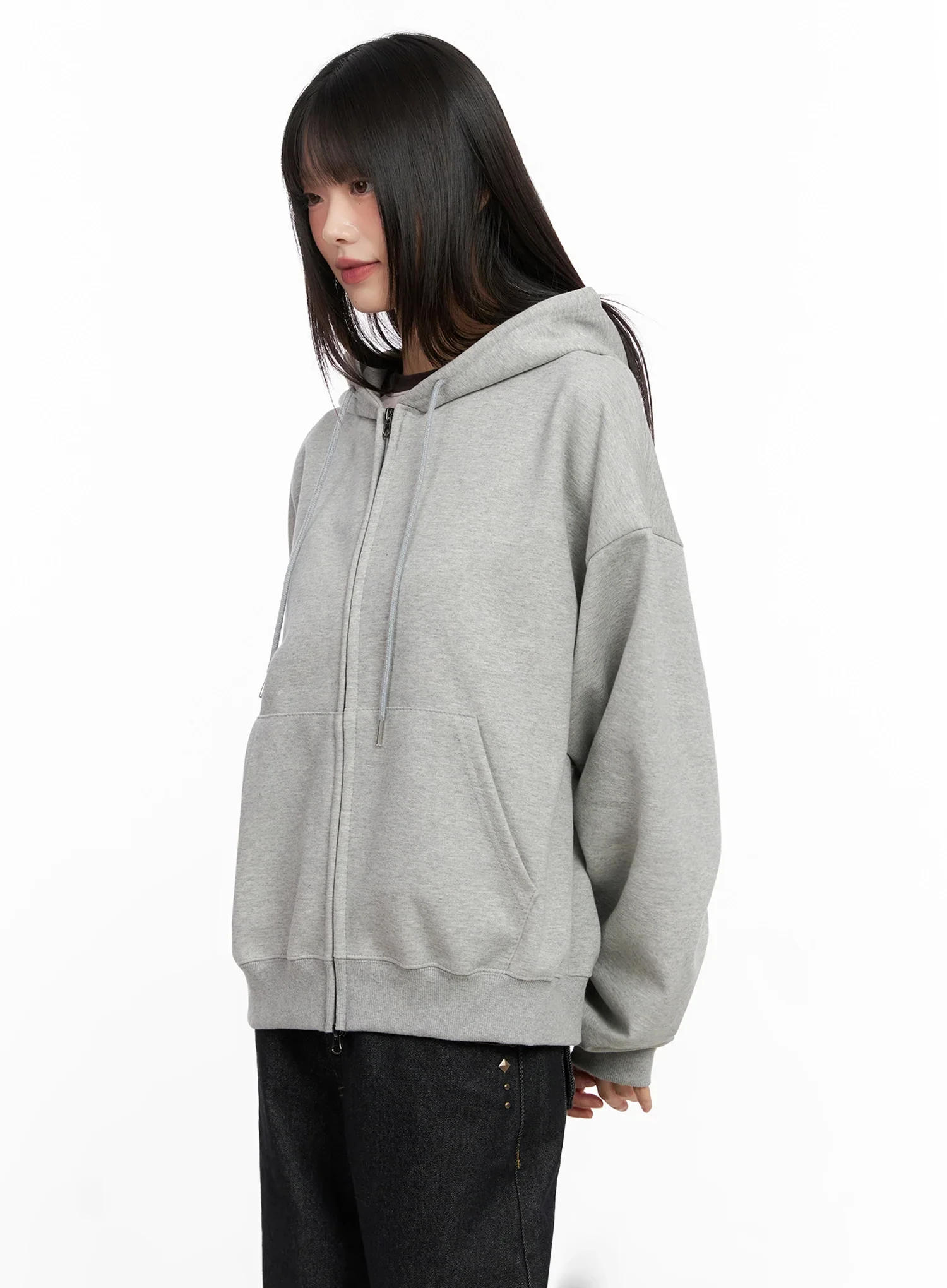 Oversized Zip-Up Hoodie IN503 - Image 13