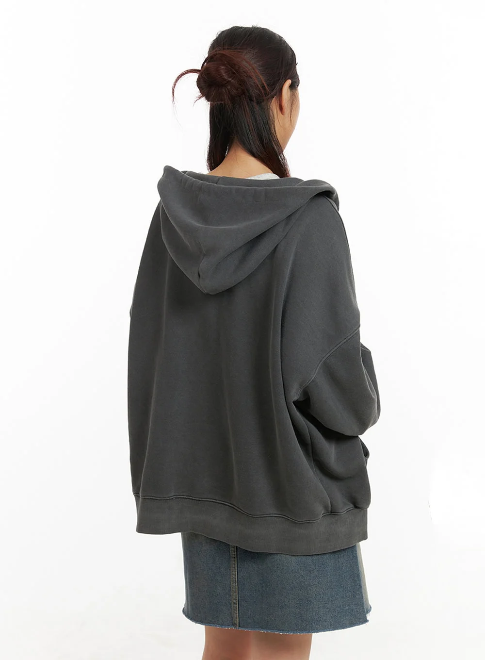 Oversized Zip-Up Hoodie IY410 - Image 5