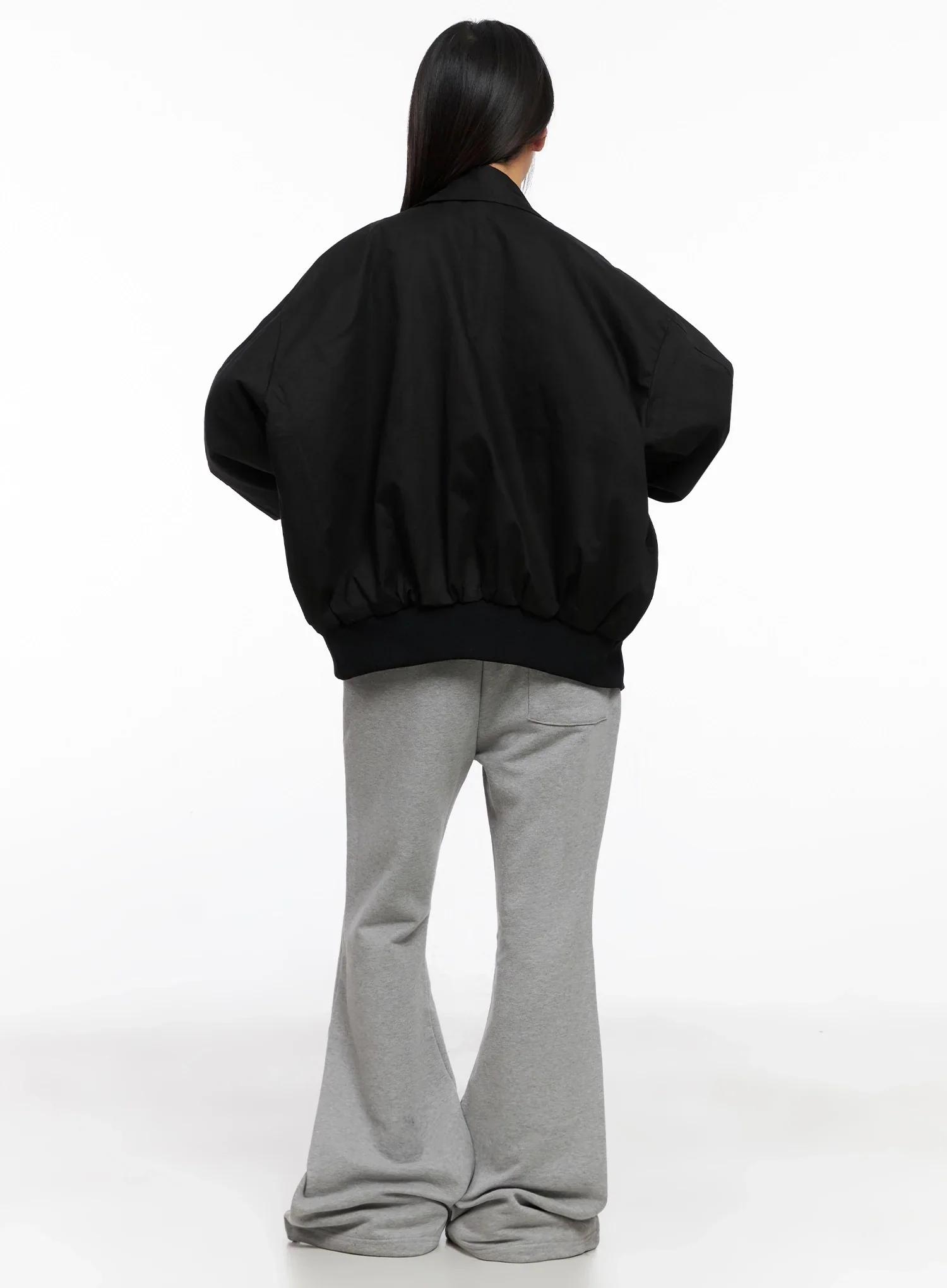 Oversized Zipper Bomber Jacket IG528 - Image 11