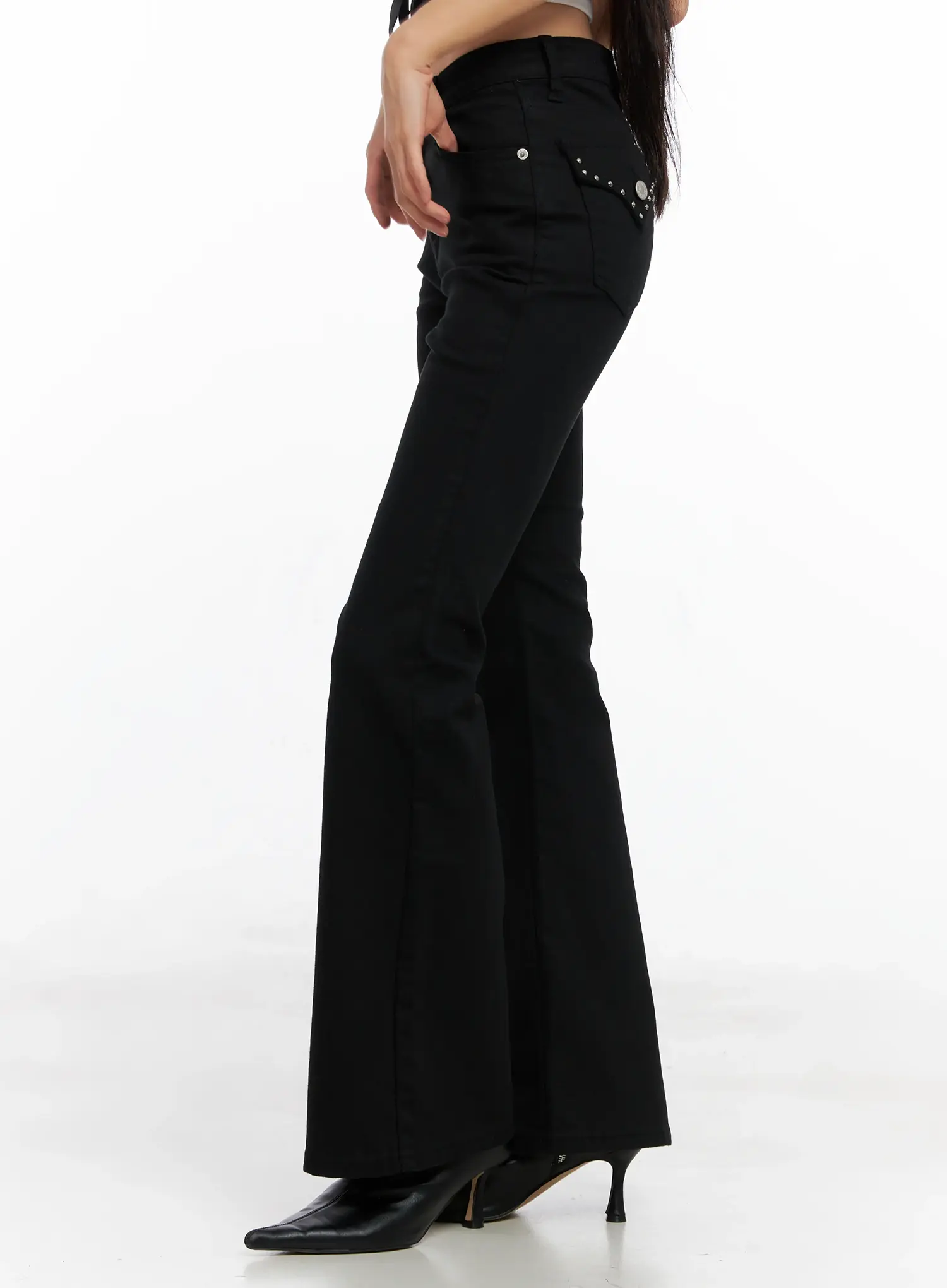 Paris Studded Bootcut Cotton Pants CO528 - Image 4