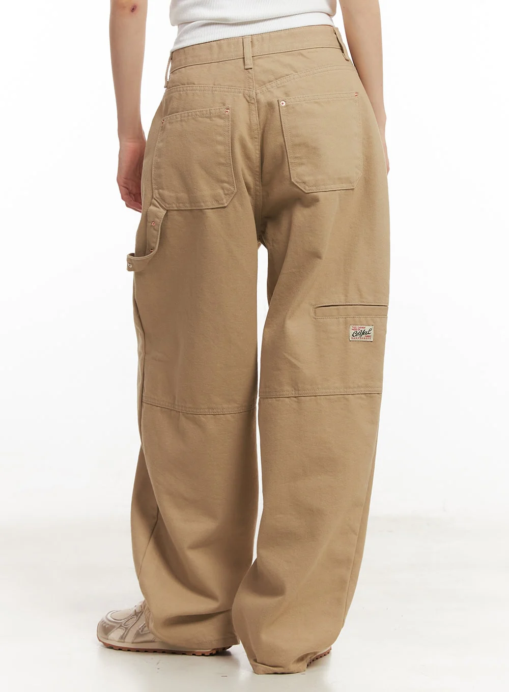 Patched Carpenter Wide-Leg Pants CA504 - Image 5
