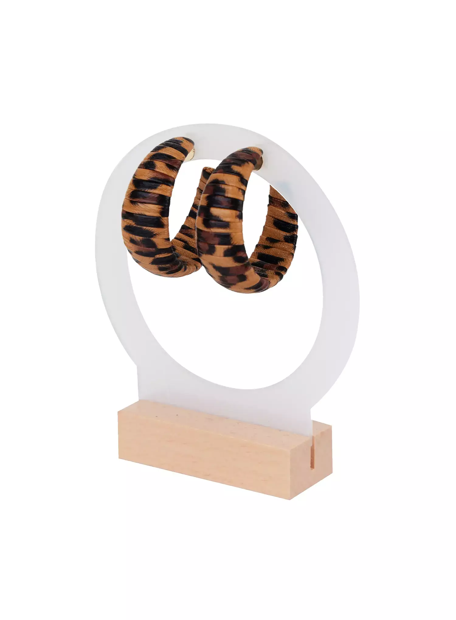 Pattern Hoop Earrings IJ509 - Image 8