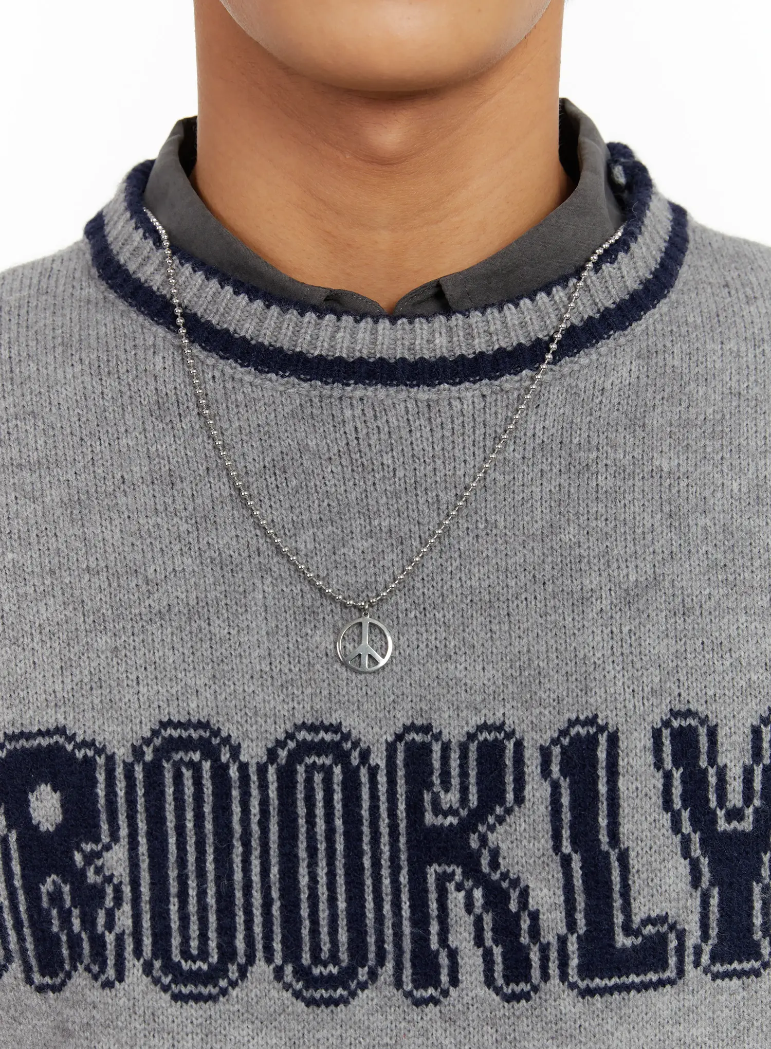 Peace Pendant Ball Chain Necklace ID524