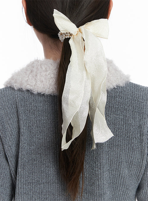 Pearl Ribbon Hairband IN528 - Image 4