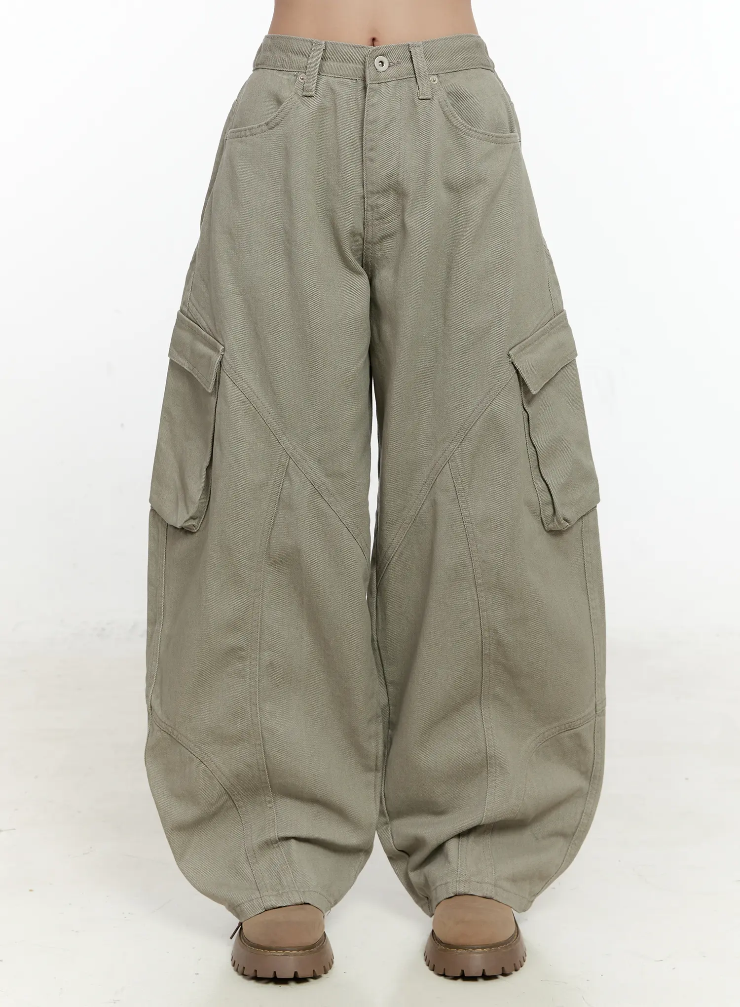Pigment Cargo Wide-Leg Pants CN506